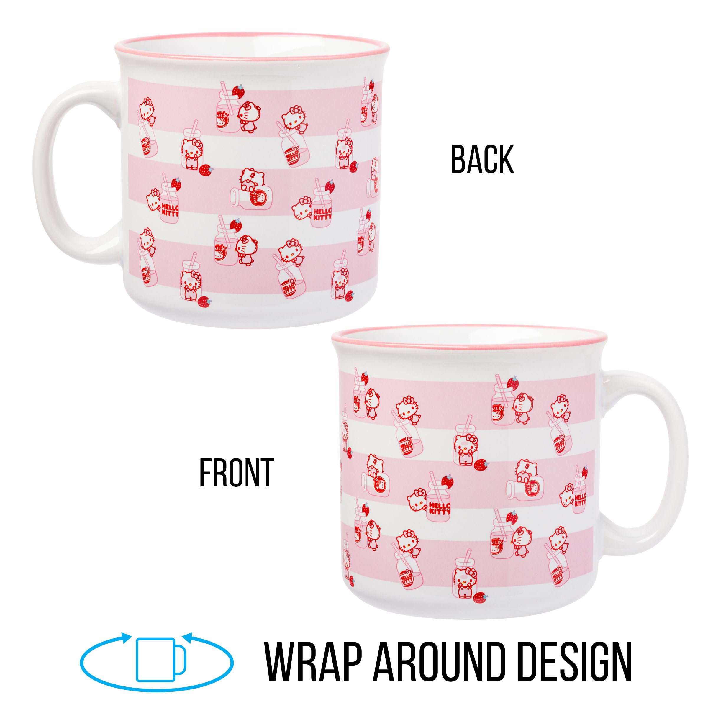 Foto 4 pulgar | Taza Camper De Cerámica Silver Buffalo Sanrio Hello Kitty 600 Ml - Venta Internacional.