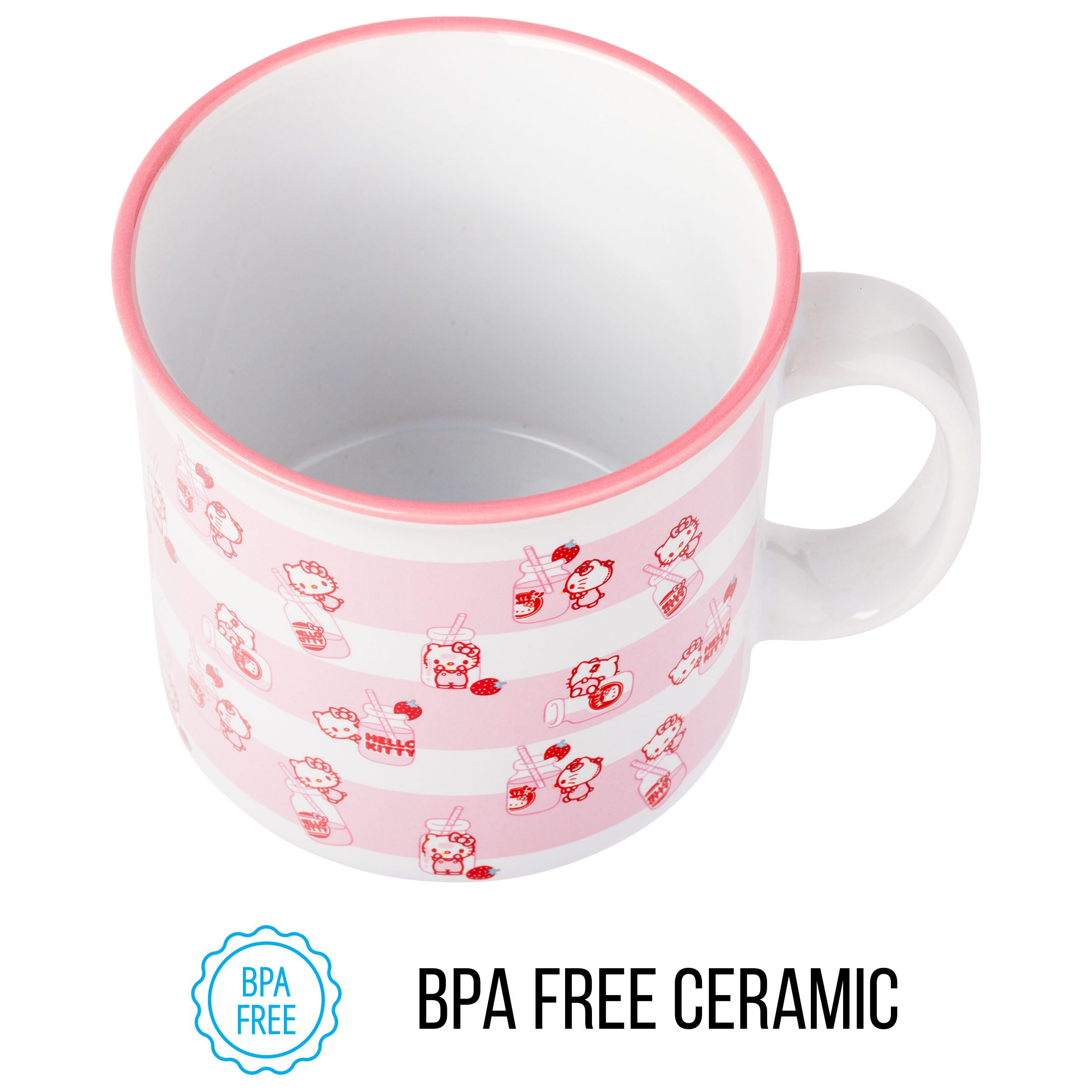 Foto 6 pulgar | Taza Camper De Cerámica Silver Buffalo Sanrio Hello Kitty 600 Ml - Venta Internacional.