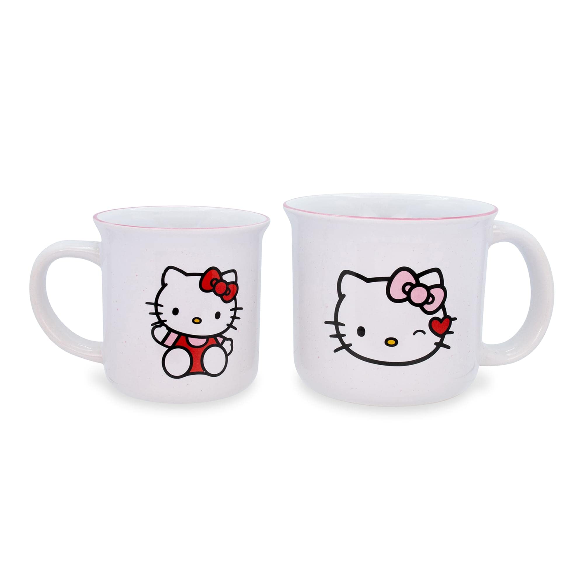 Juego De Tazas De Cerámica Para Autocaravanas Hello Kitty, Sin Bpa, 2 Tazas De Viaje - Venta Internacional.