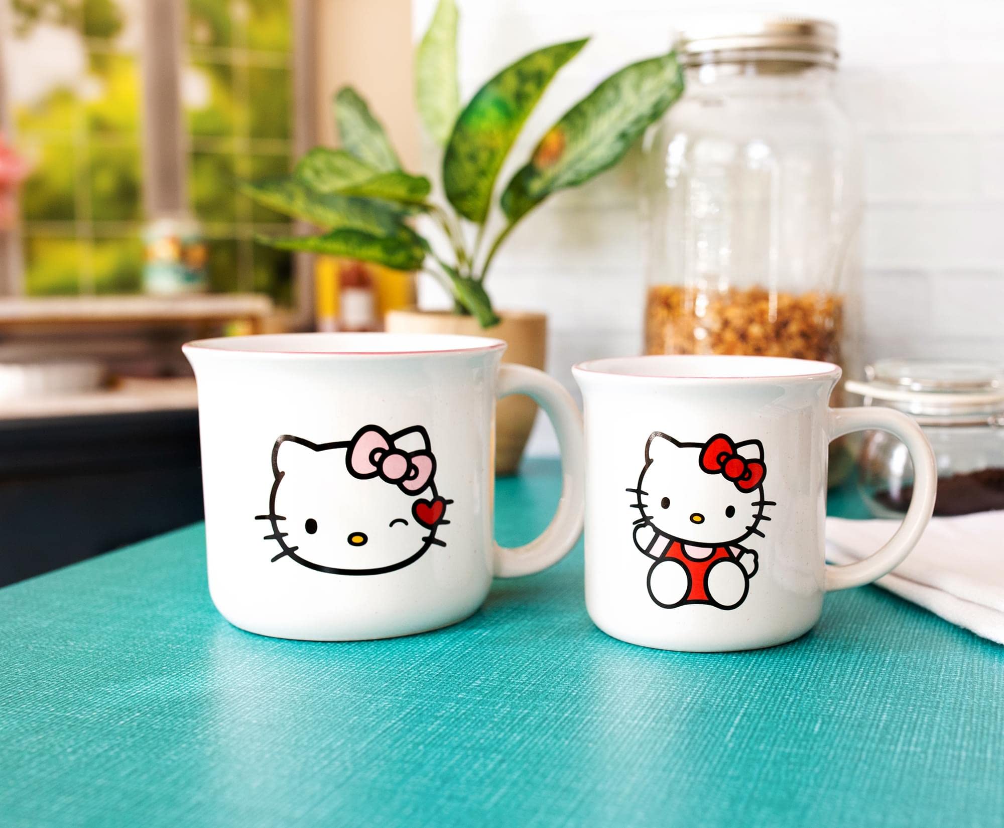 Foto 3 pulgar | Juego De Tazas De Cerámica Para Autocaravanas Hello Kitty, Sin Bpa, 2 Tazas De Viaje - Venta Internacional.