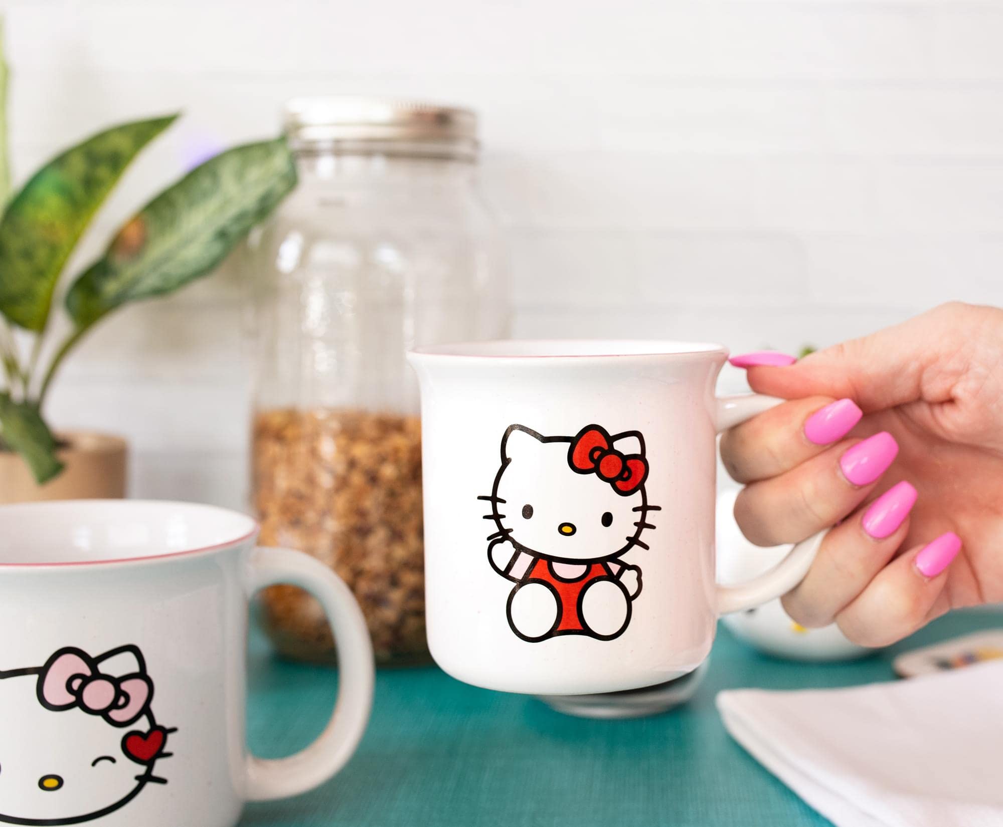 Foto 4 pulgar | Juego De Tazas De Cerámica Para Autocaravanas Hello Kitty, Sin Bpa, 2 Tazas De Viaje - Venta Internacional.