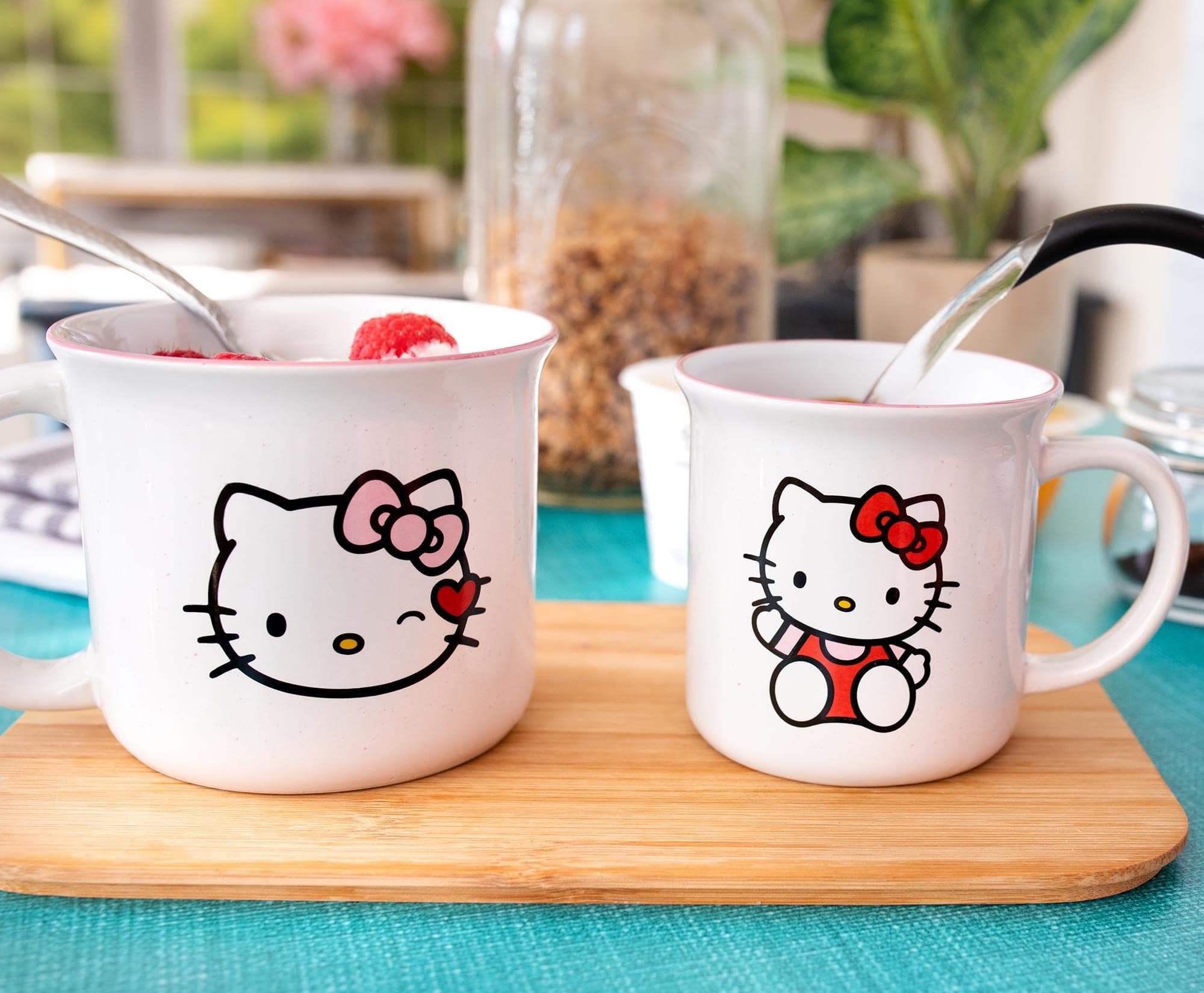 Foto 5 pulgar | Juego De Tazas De Cerámica Para Autocaravanas Hello Kitty, Sin Bpa, 2 Tazas De Viaje - Venta Internacional.
