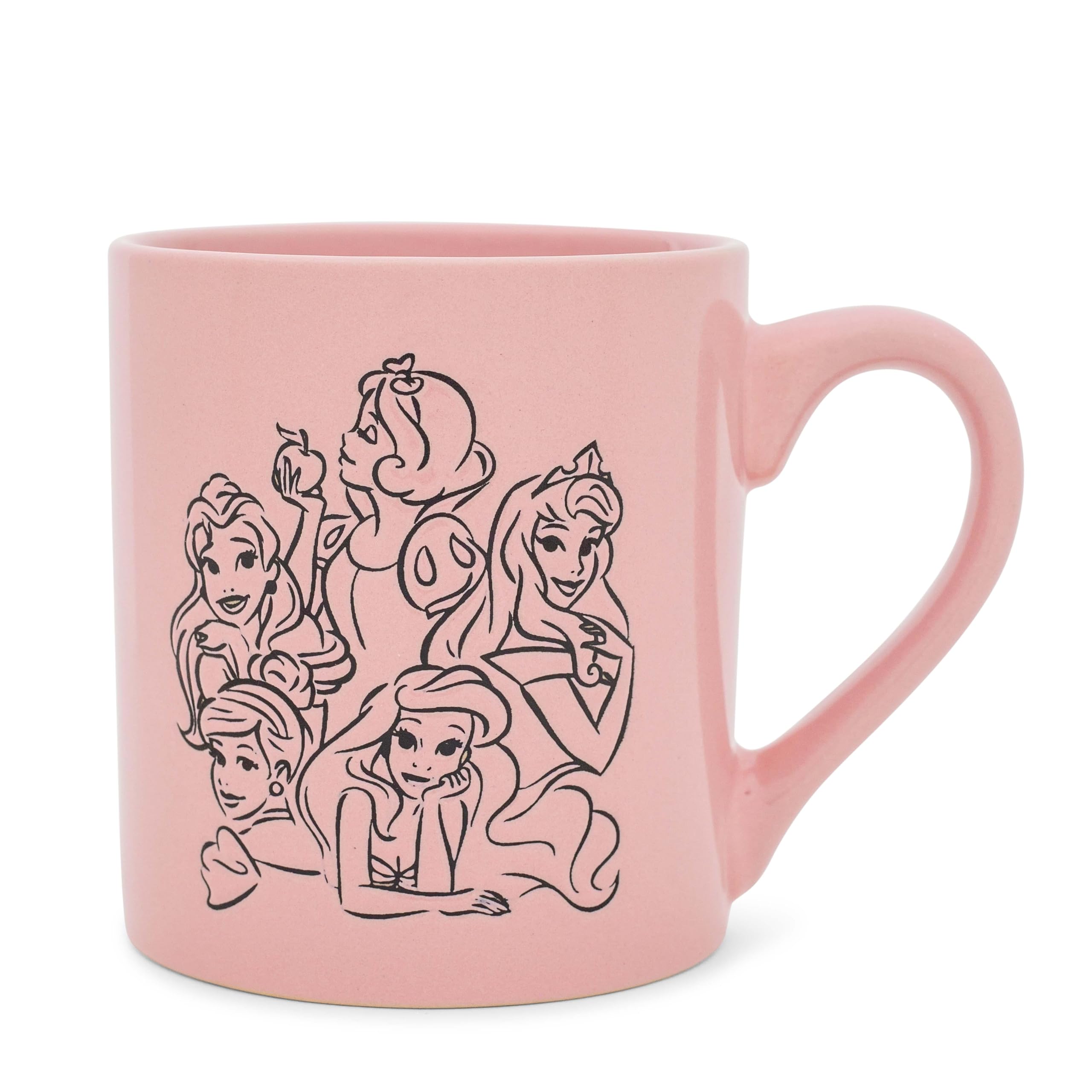Foto 2 | Taza De Cerámica Resistente A La Cera Con Forma De Princesa De Disney, Color Rosa, 414 Ml - Venta Internacional.