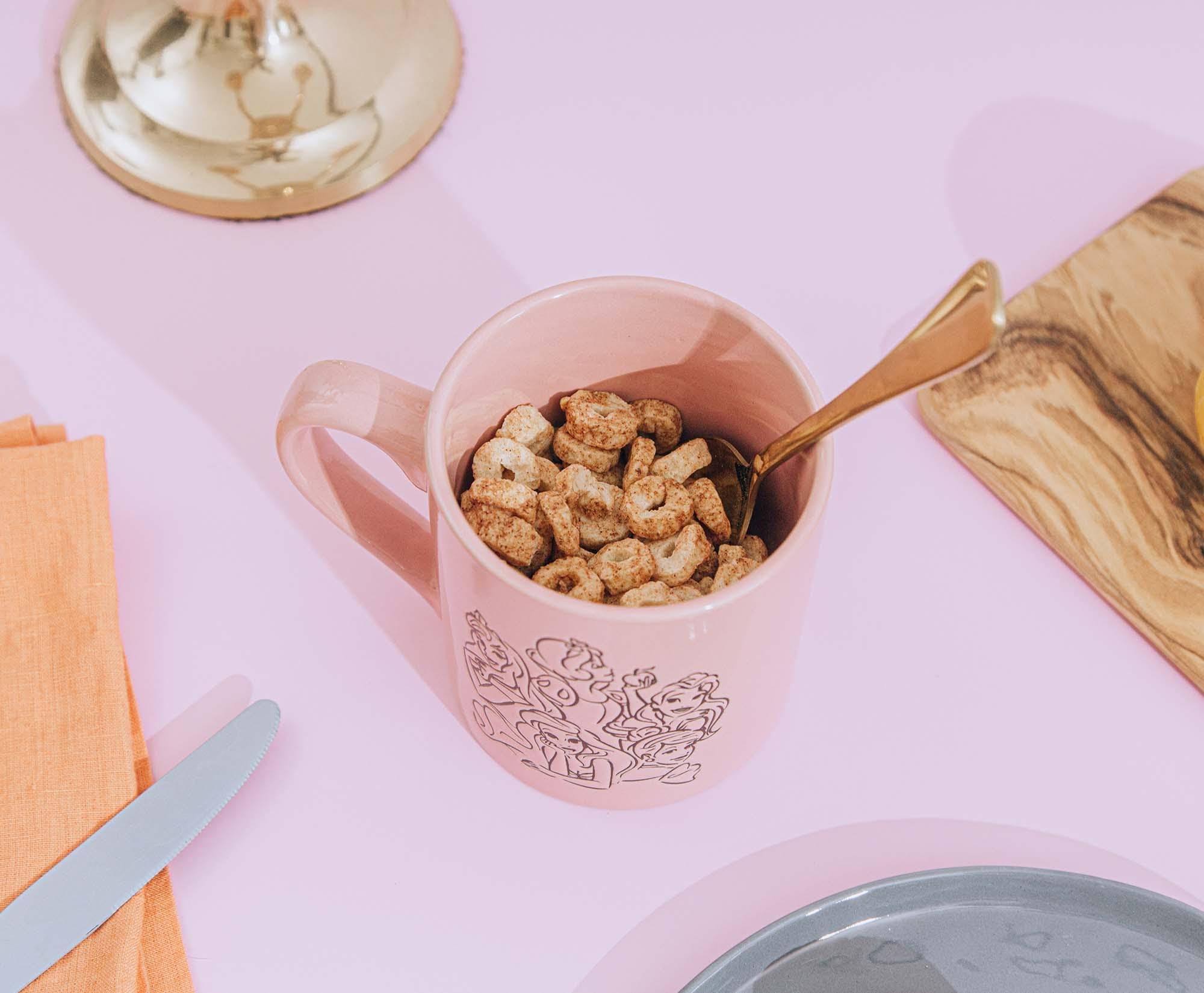 Foto 4 | Taza De Cerámica Resistente A La Cera Con Forma De Princesa De Disney, Color Rosa, 414 Ml - Venta Internacional.
