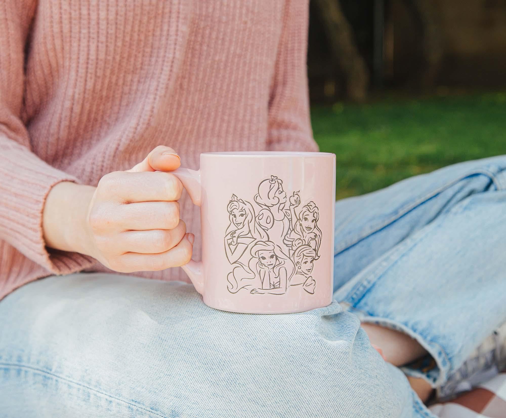 Foto 6 | Taza De Cerámica Resistente A La Cera Con Forma De Princesa De Disney, Color Rosa, 414 Ml - Venta Internacional.