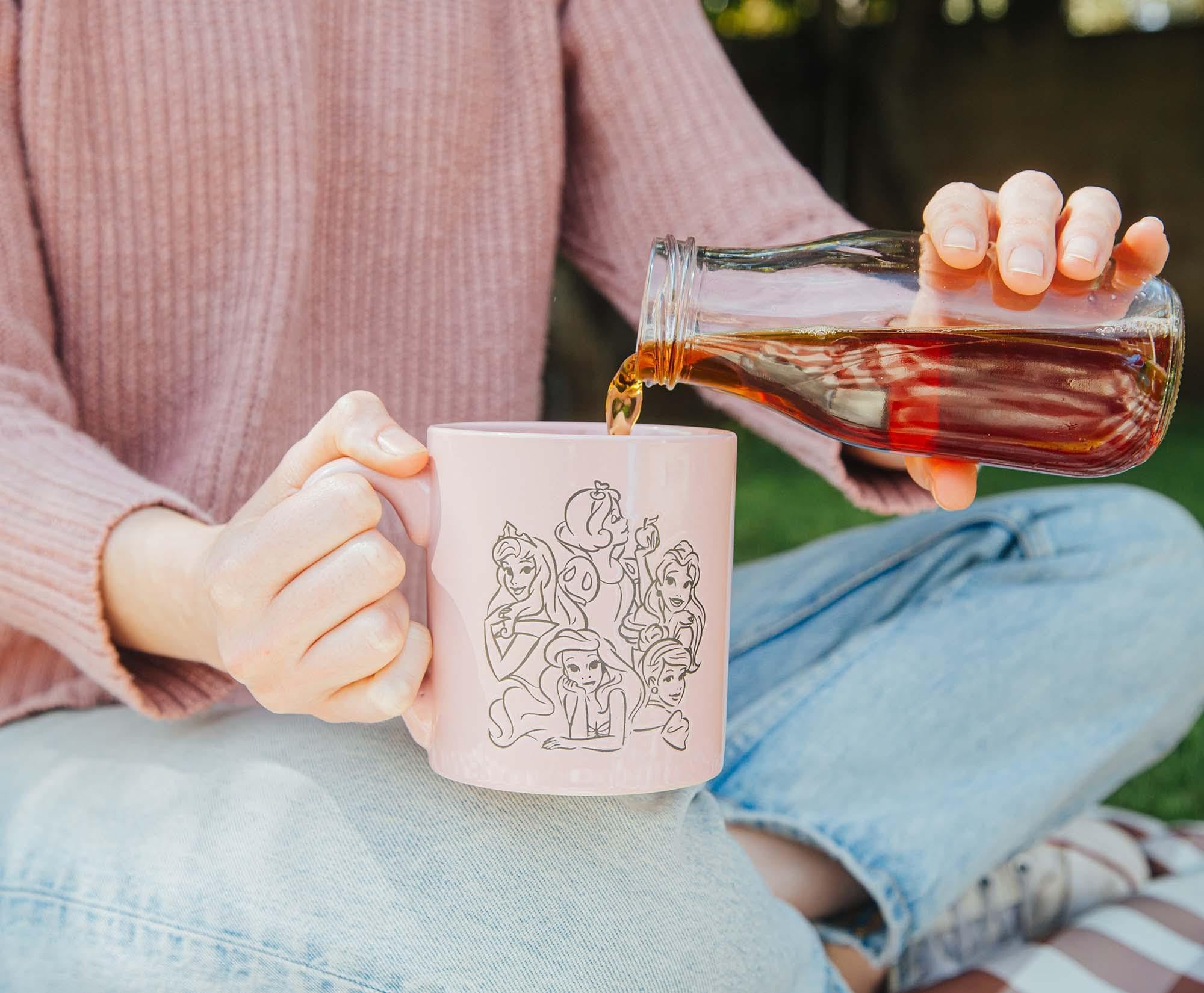 Foto 7 | Taza De Cerámica Resistente A La Cera Con Forma De Princesa De Disney, Color Rosa, 414 Ml - Venta Internacional.