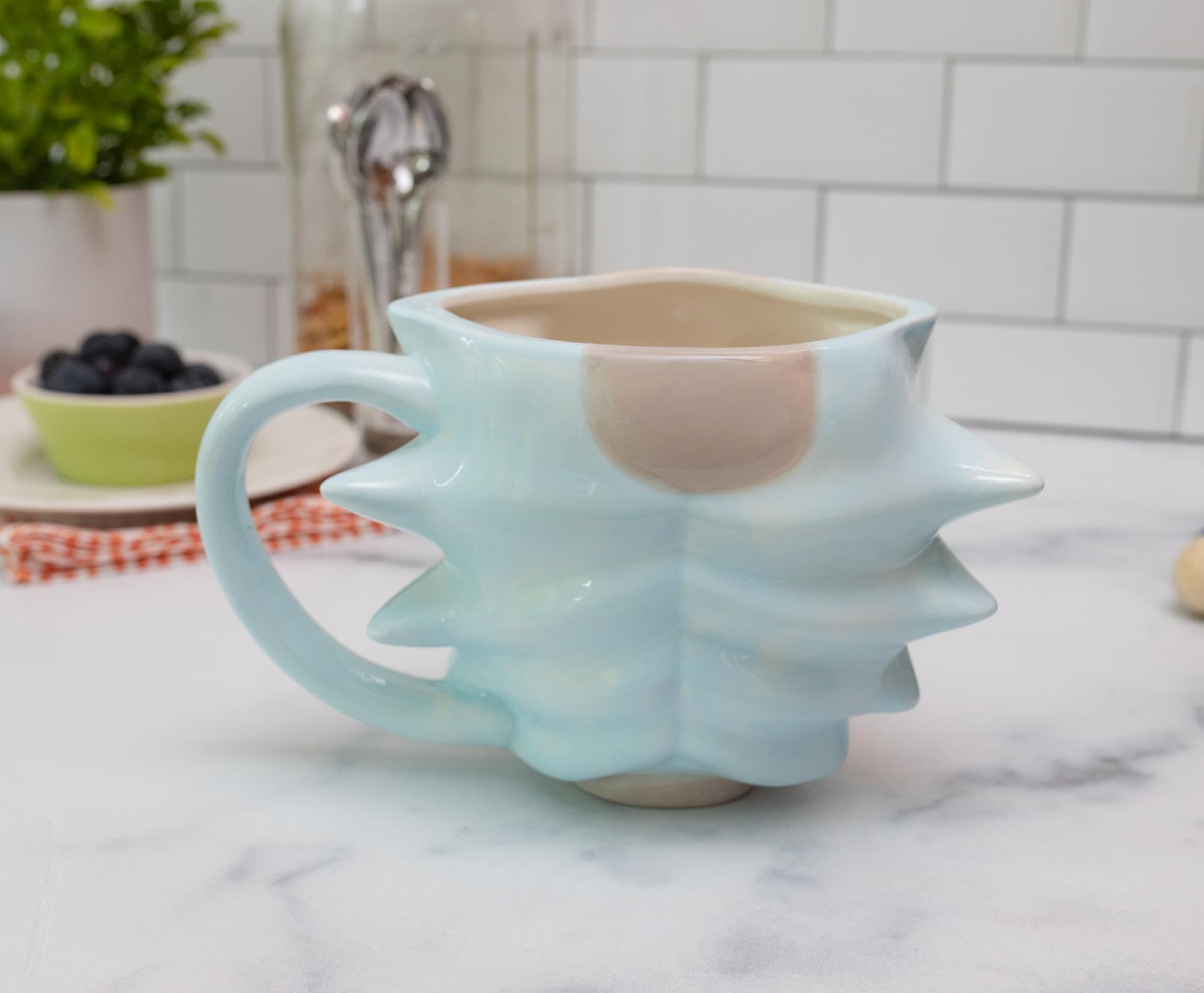Foto 6 pulgar | Taza Plateada De Buffalo Cartoon Network Morty Rick Face, 600 Ml - Venta Internacional.