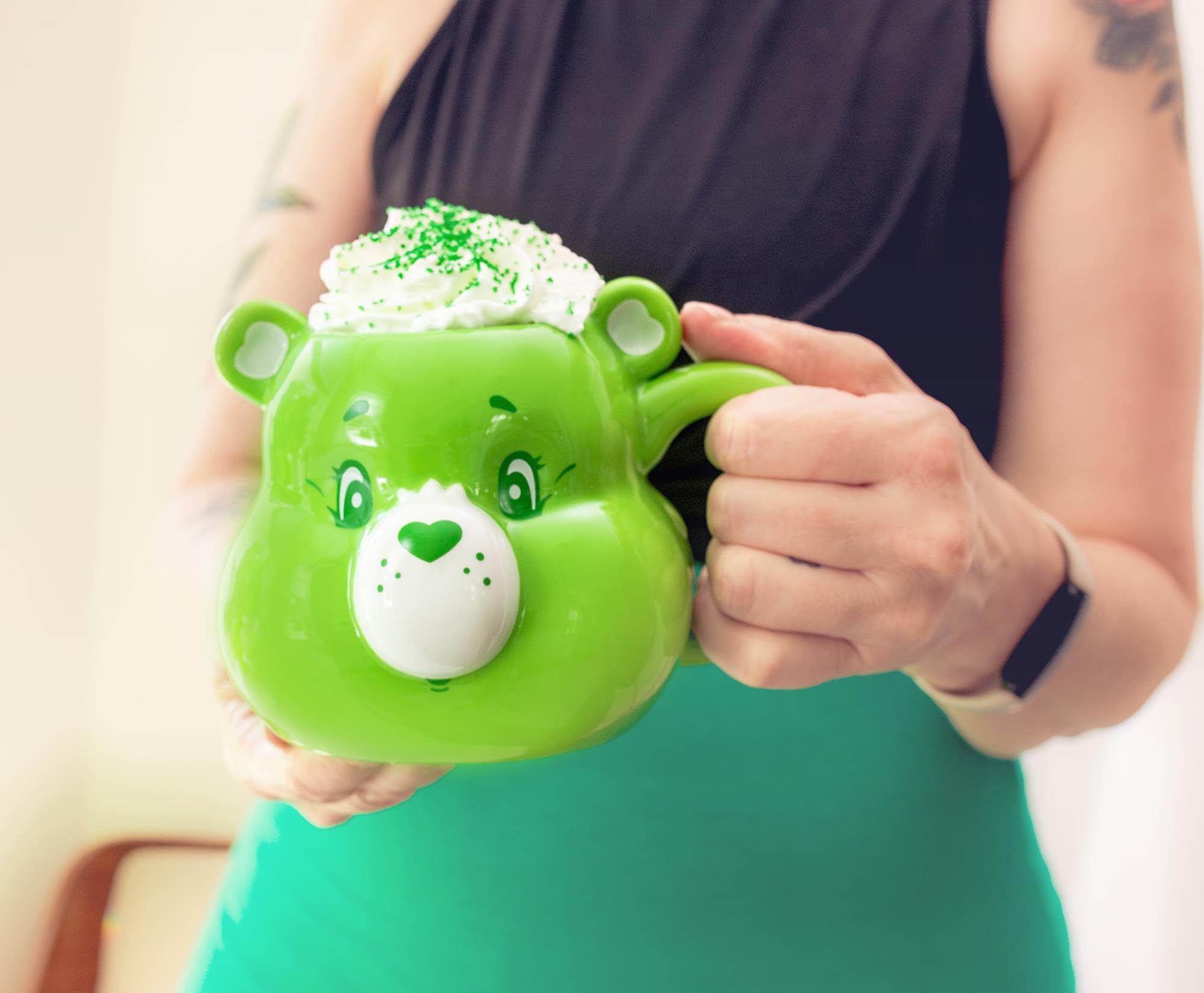 Foto 7 pulgar | Taza De Cerámica Silver Buffalo Care Bears Good Luck Bear, 590 Ml - Venta Internacional.