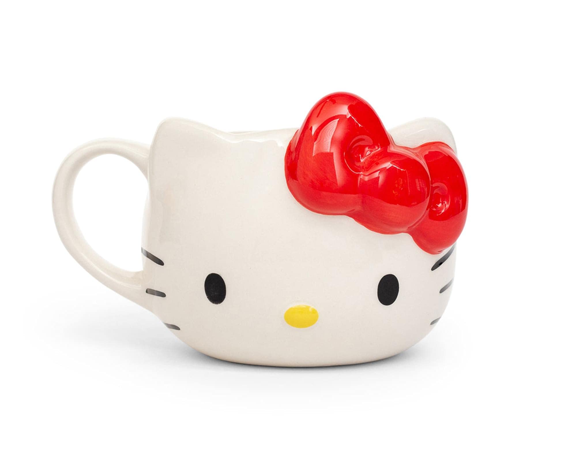 Foto 2 pulgar | Taza De Cerámica Silver Buffalo Hello Kitty Face, 650 Ml - Venta Internacional.