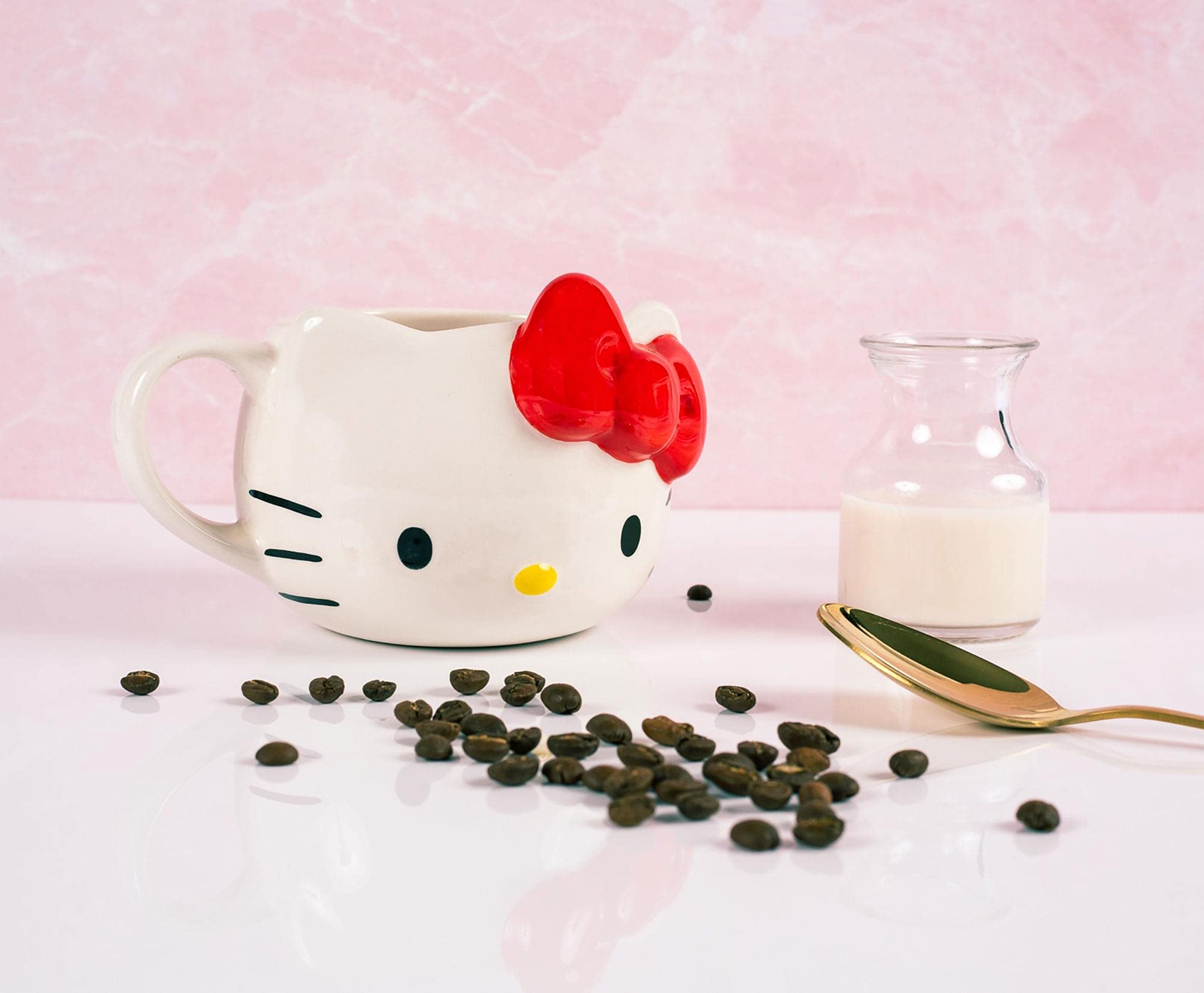 Foto 4 pulgar | Taza De Cerámica Silver Buffalo Hello Kitty Face, 650 Ml - Venta Internacional.