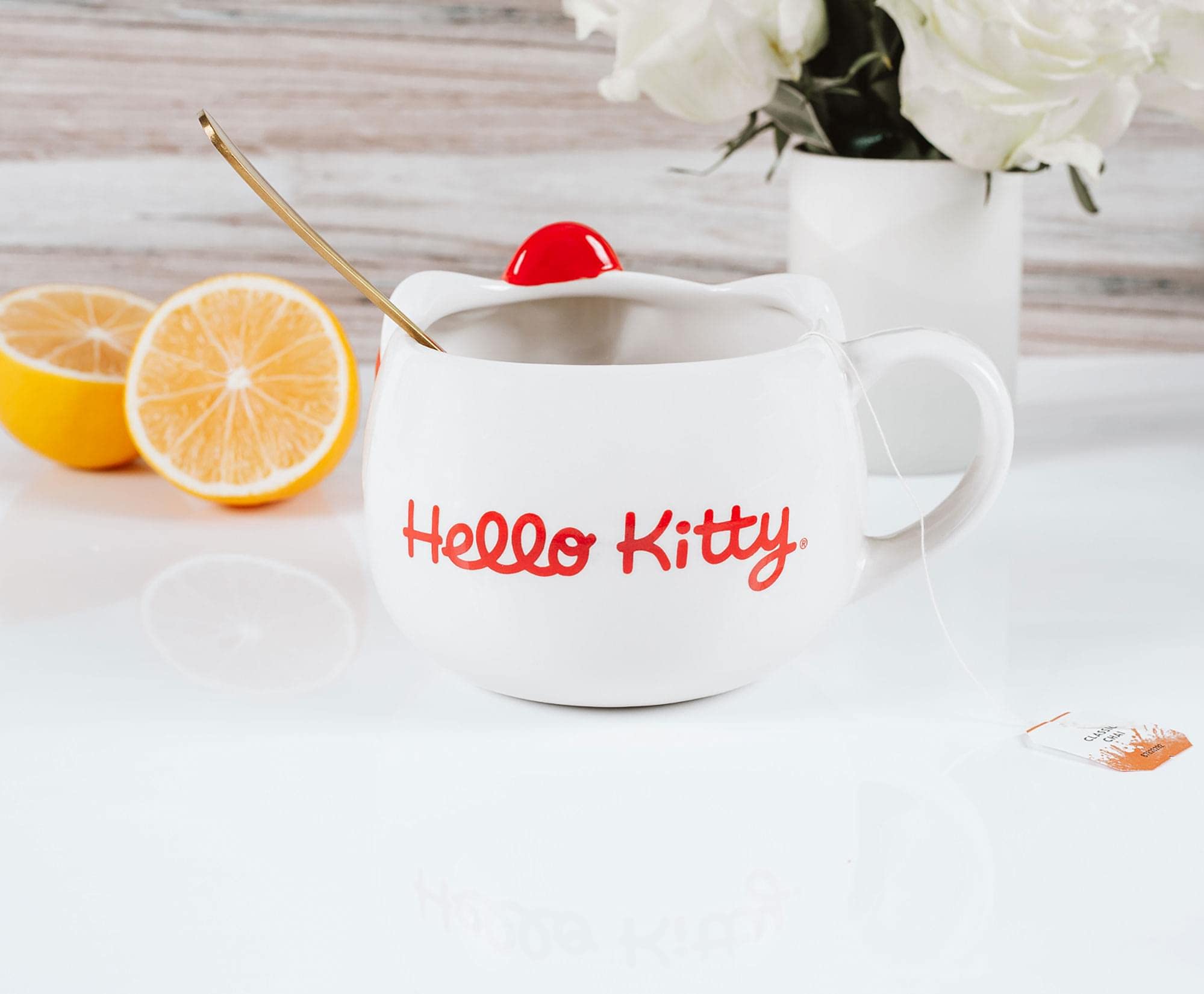 Foto 5 pulgar | Taza De Cerámica Silver Buffalo Hello Kitty Face, 650 Ml - Venta Internacional.
