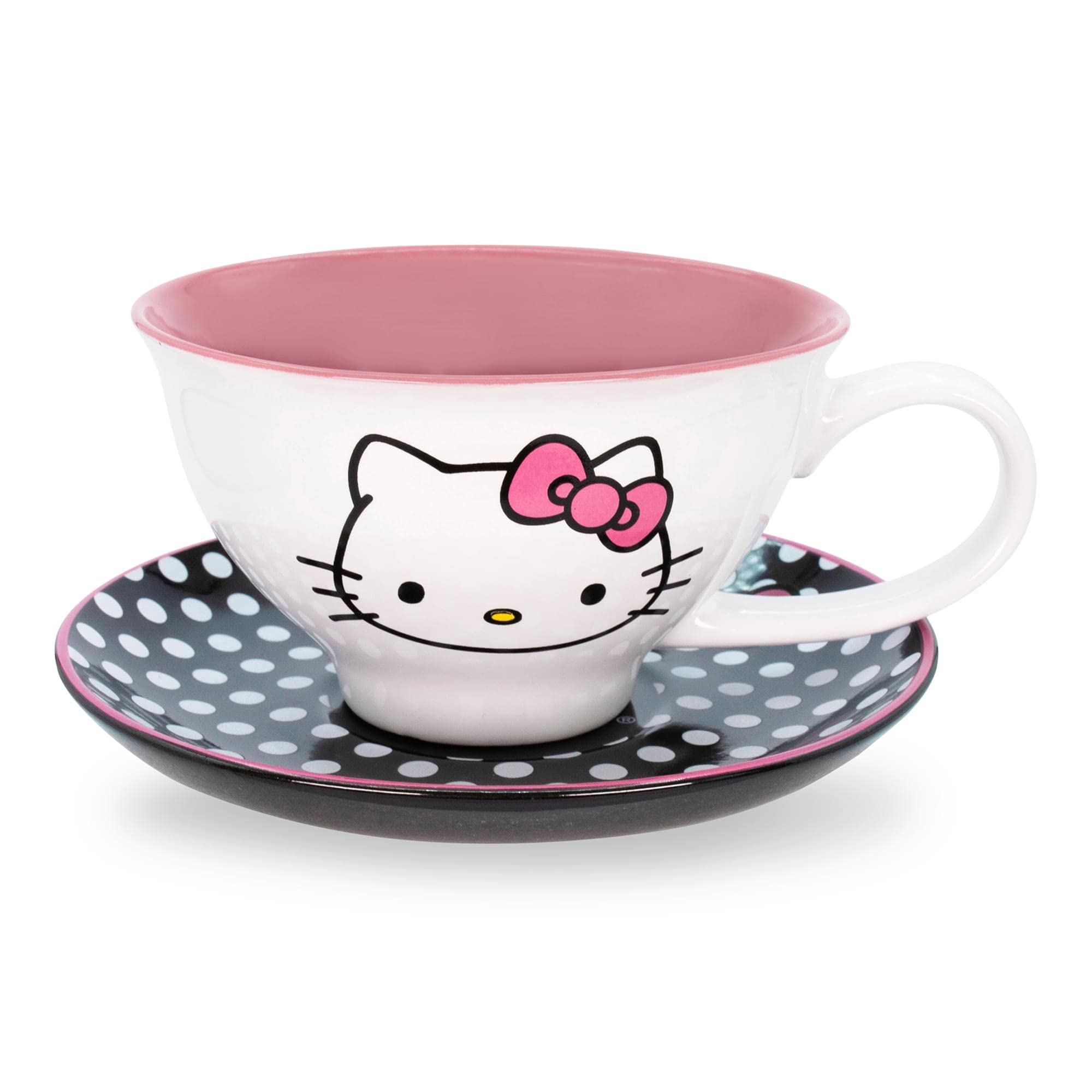Foto 3 pulgar | Set De Taza De Té Y Platillo Sanrio Hello Kitty Ceramic 350 Ml - Venta Internacional.
