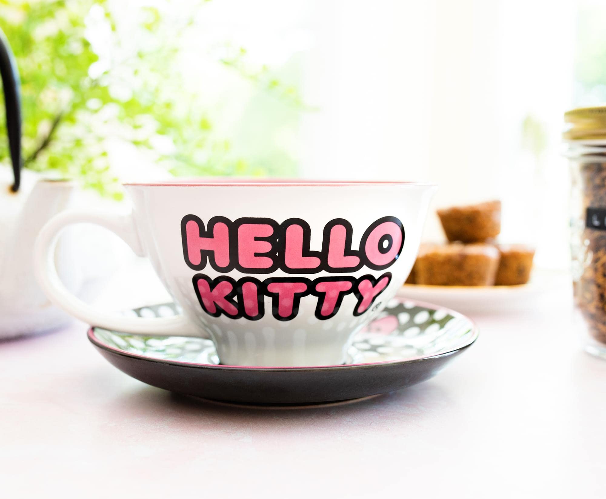 Foto 5 pulgar | Set De Taza De Té Y Platillo Sanrio Hello Kitty Ceramic 350 Ml - Venta Internacional.
