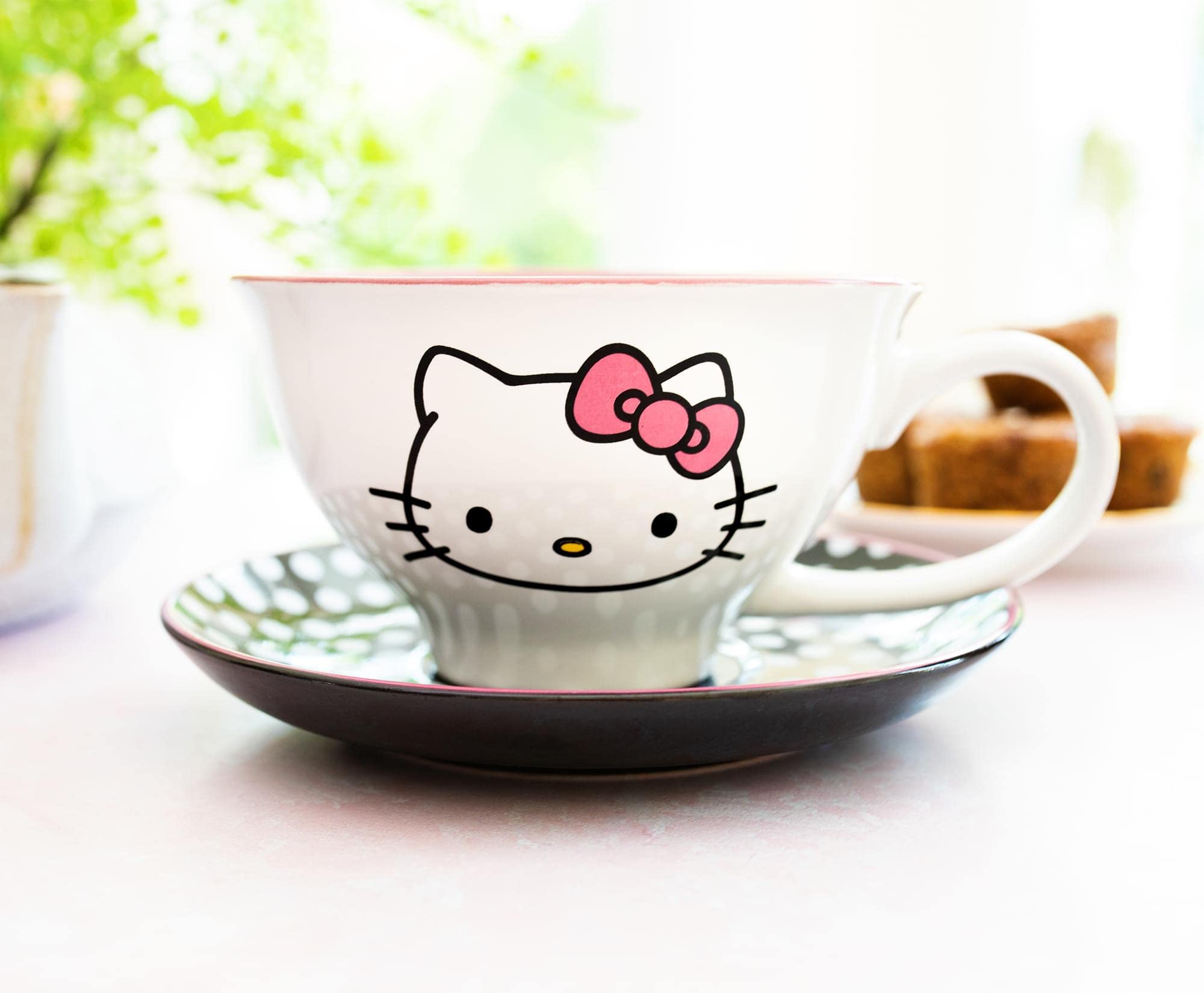 Foto 6 | Set De Taza De Té Y Platillo Sanrio Hello Kitty Ceramic 350 Ml - Venta Internacional.