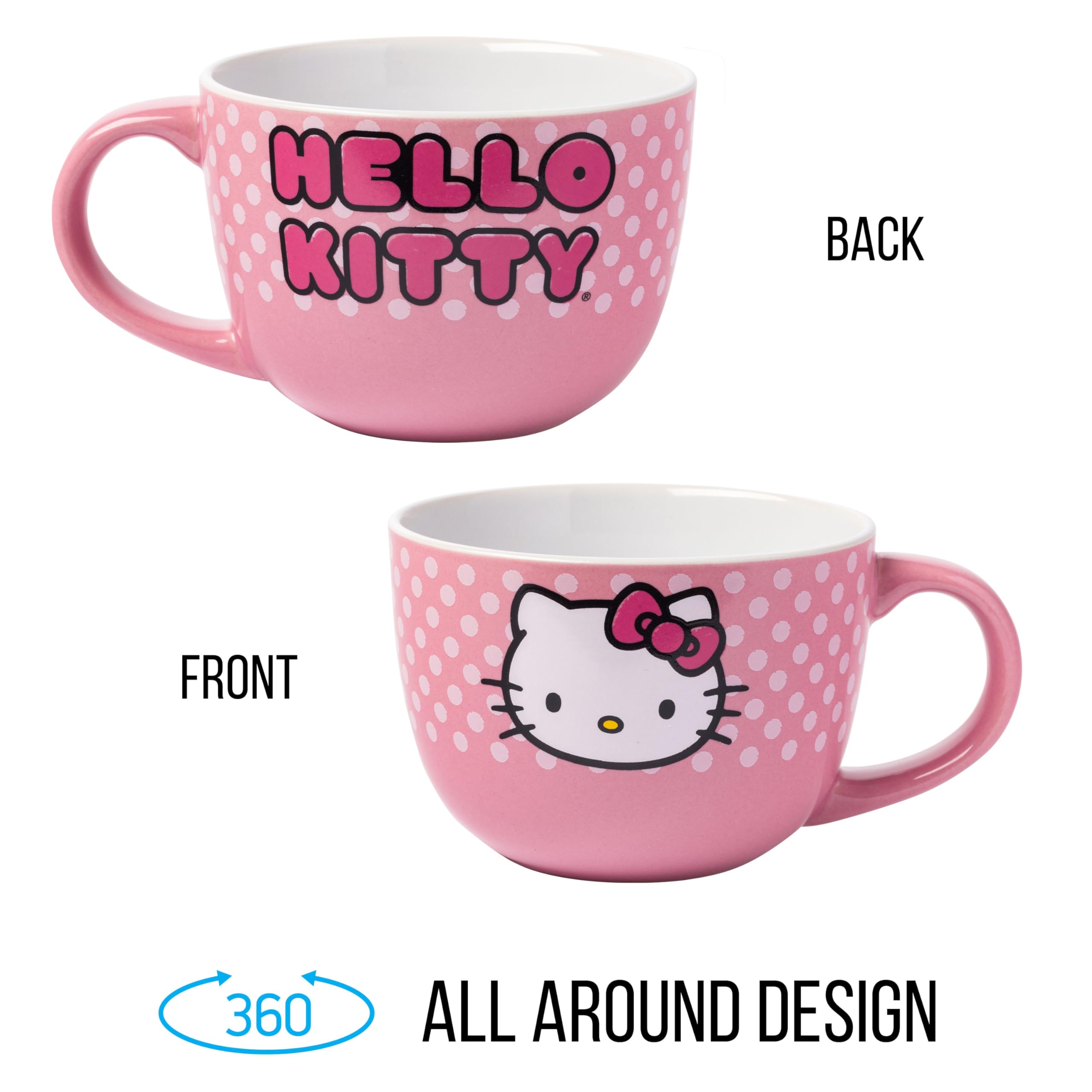 Foto 3 pulgar | Taza De Sopa Silver Buffalo Sanrio Hello Kitty, Cerámica, 700 Ml - Venta Internacional.