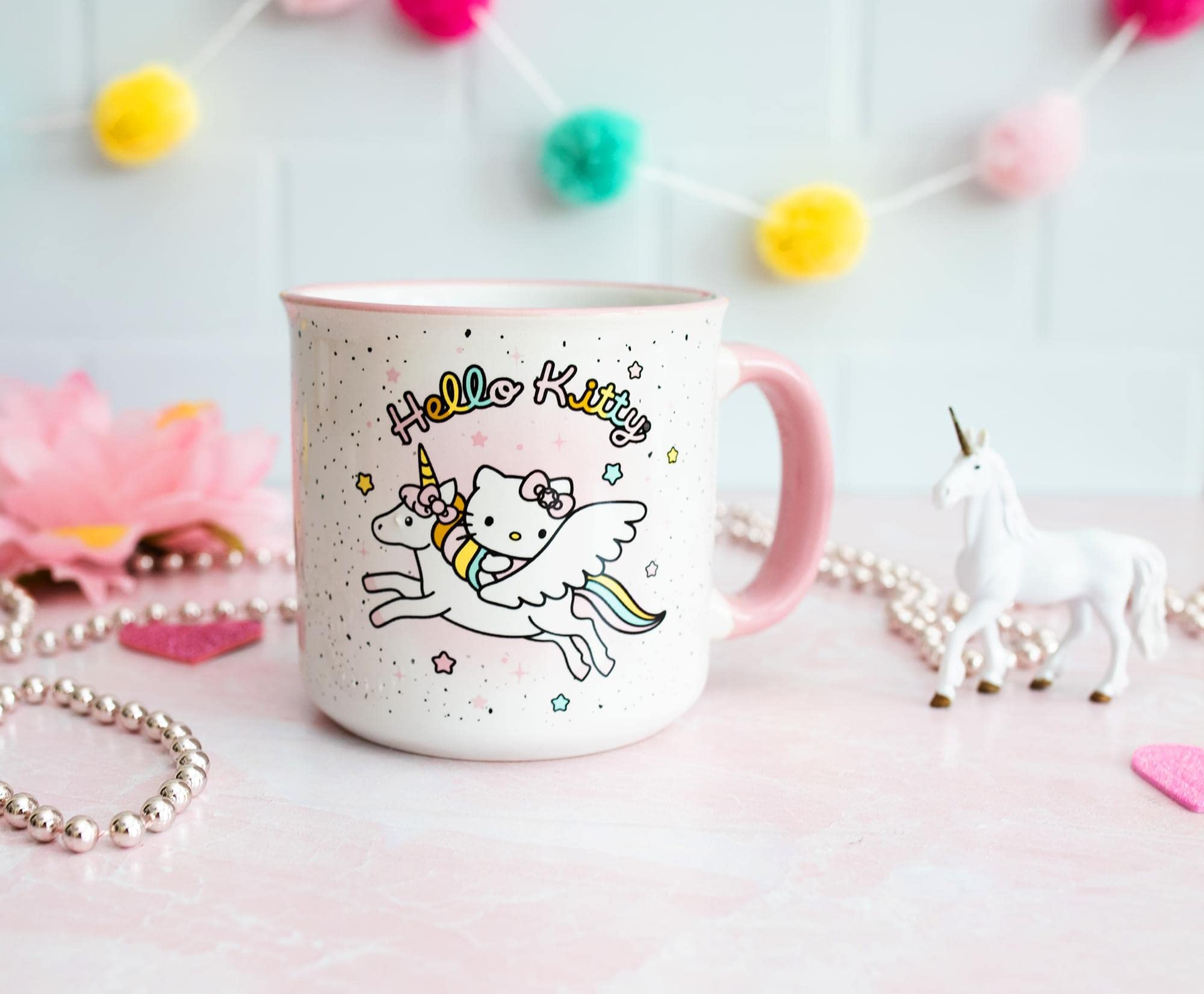 Foto 4 pulgar | Taza Camper Sanrio Hello Kitty Con Forma De Estrella De Unicornio De Cerámica, 600 Ml - Venta Internacional.
