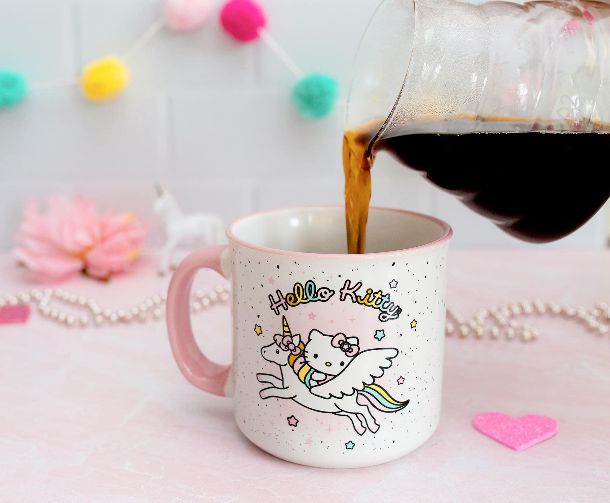 Foto 5 pulgar | Taza Camper Sanrio Hello Kitty Con Forma De Estrella De Unicornio De Cerámica, 600 Ml - Venta Internacional.