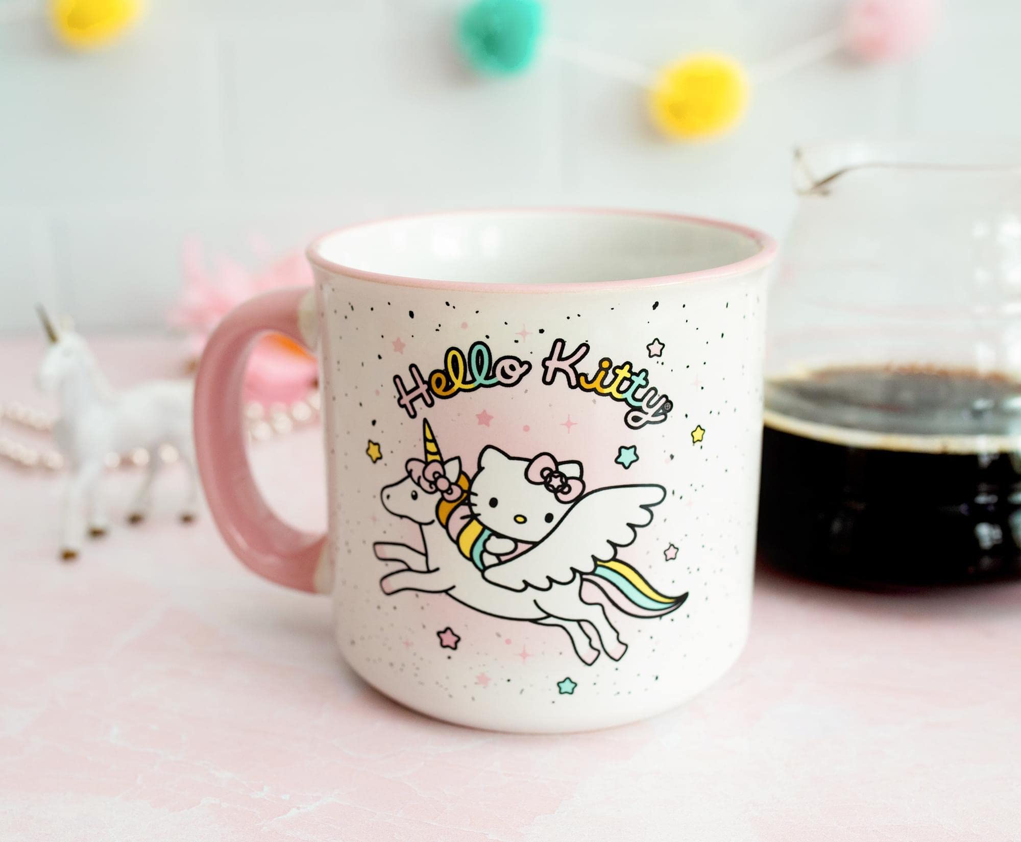Foto 7 pulgar | Taza Camper Sanrio Hello Kitty Con Forma De Estrella De Unicornio De Cerámica, 600 Ml - Venta Internacional.