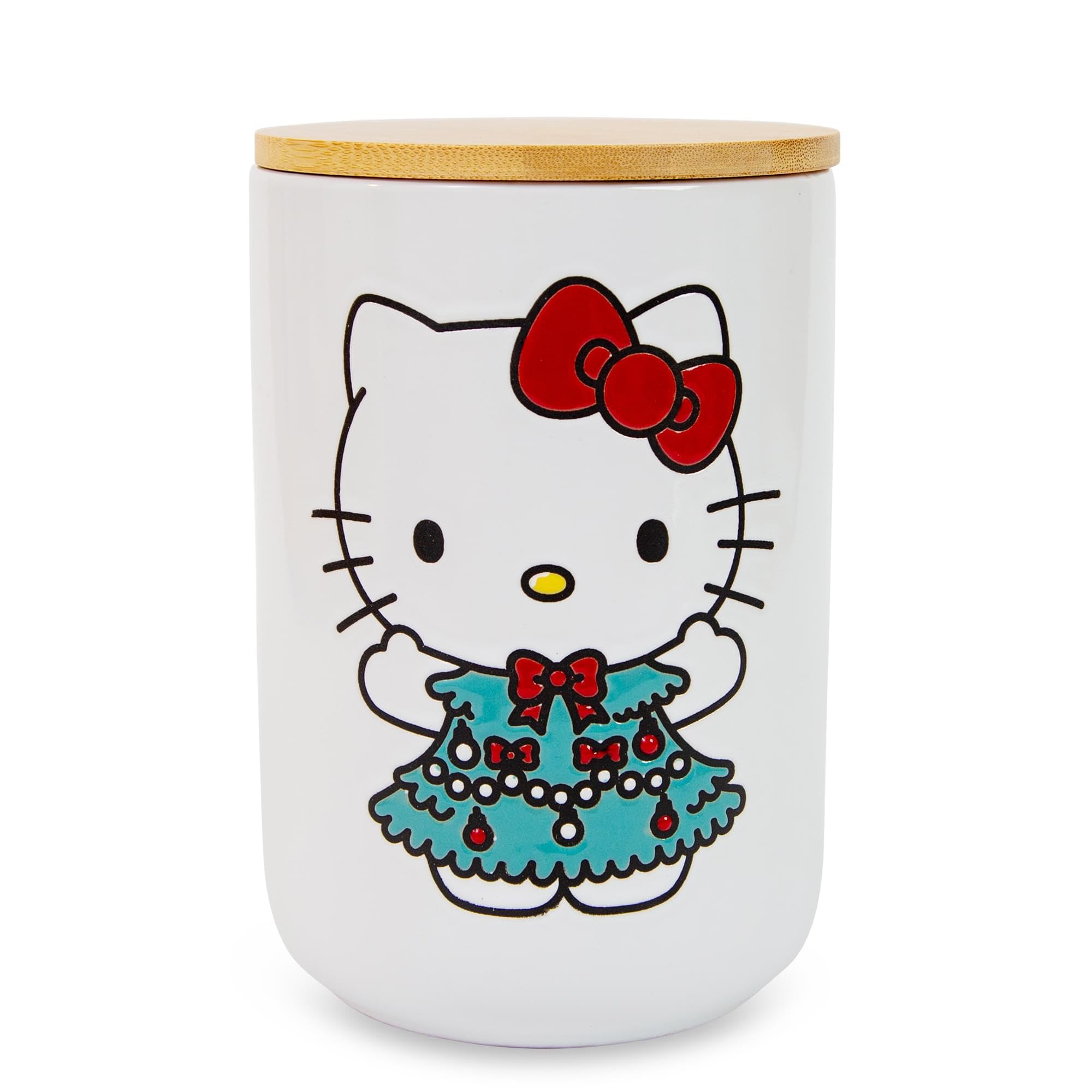 Foto 2 pulgar | Recipiente Para Tarros Para Aperitivos Hello Kitty Sanrio Holiday Ceramic - Venta Internacional.