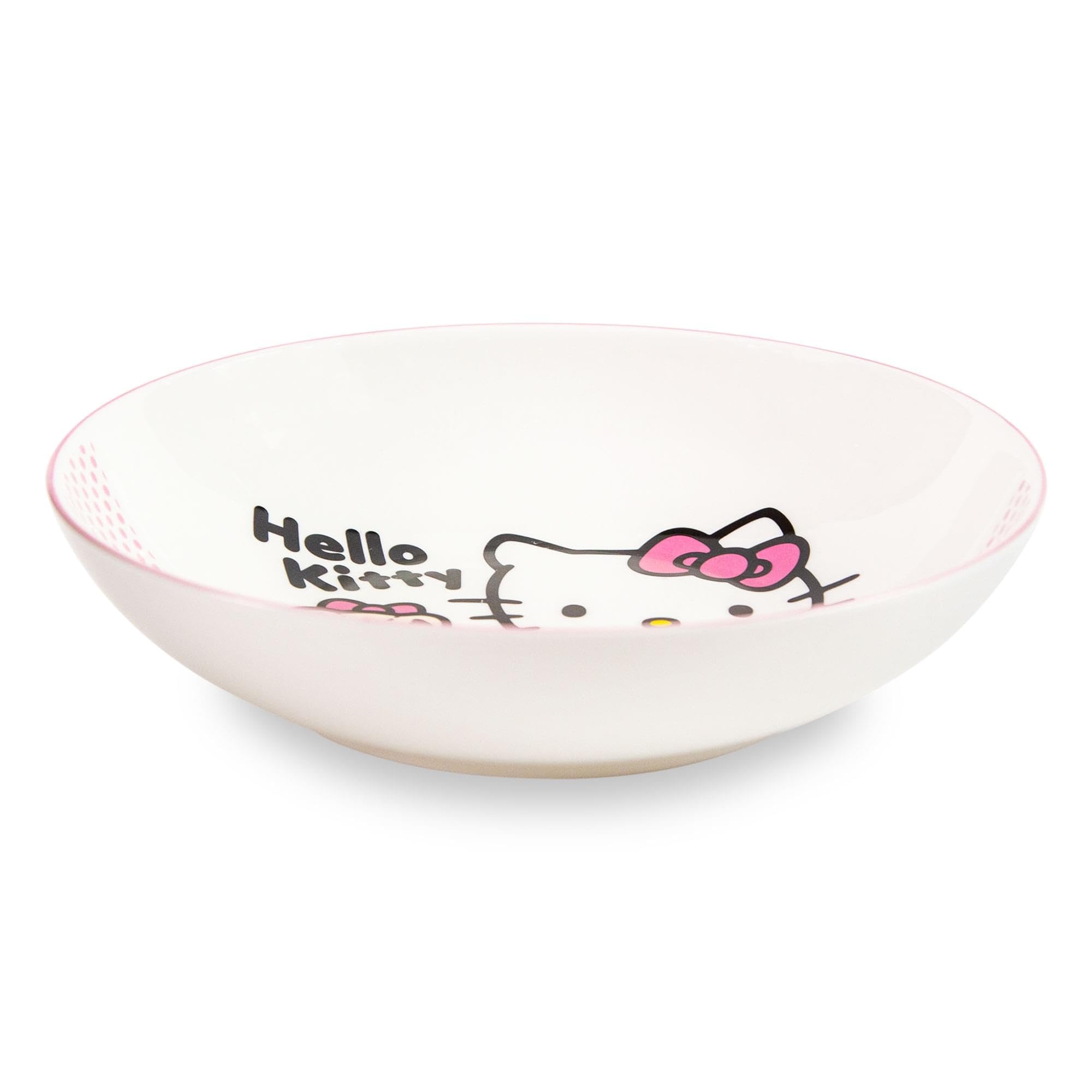 Foto 4 pulgar | Cuenco Sanrio Hello Kitty Con Lunares Rosas, 23 Cm, Cerámica - Venta Internacional.