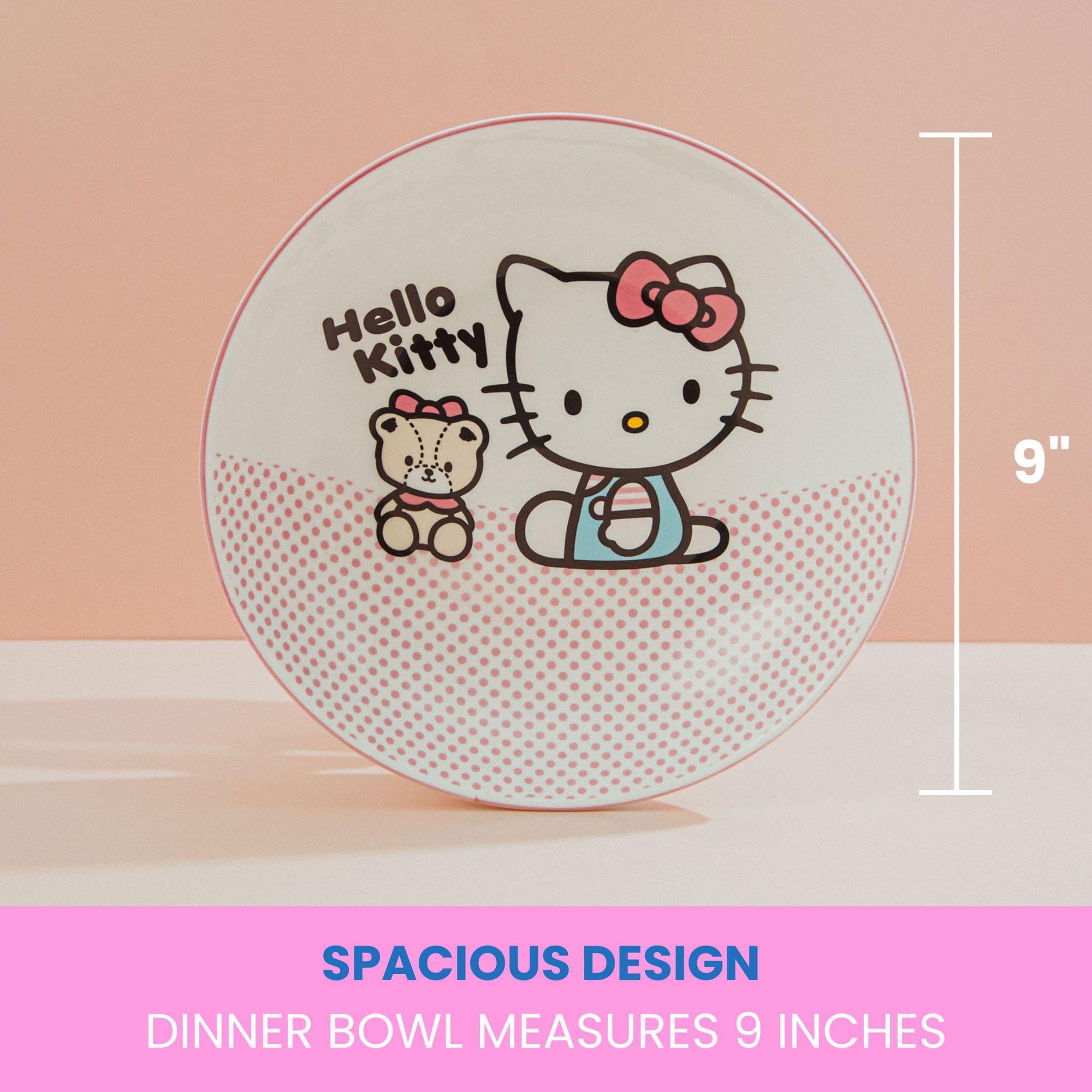 Foto 5 | Cuenco Sanrio Hello Kitty Con Lunares Rosas, 23 Cm, Cerámica - Venta Internacional.