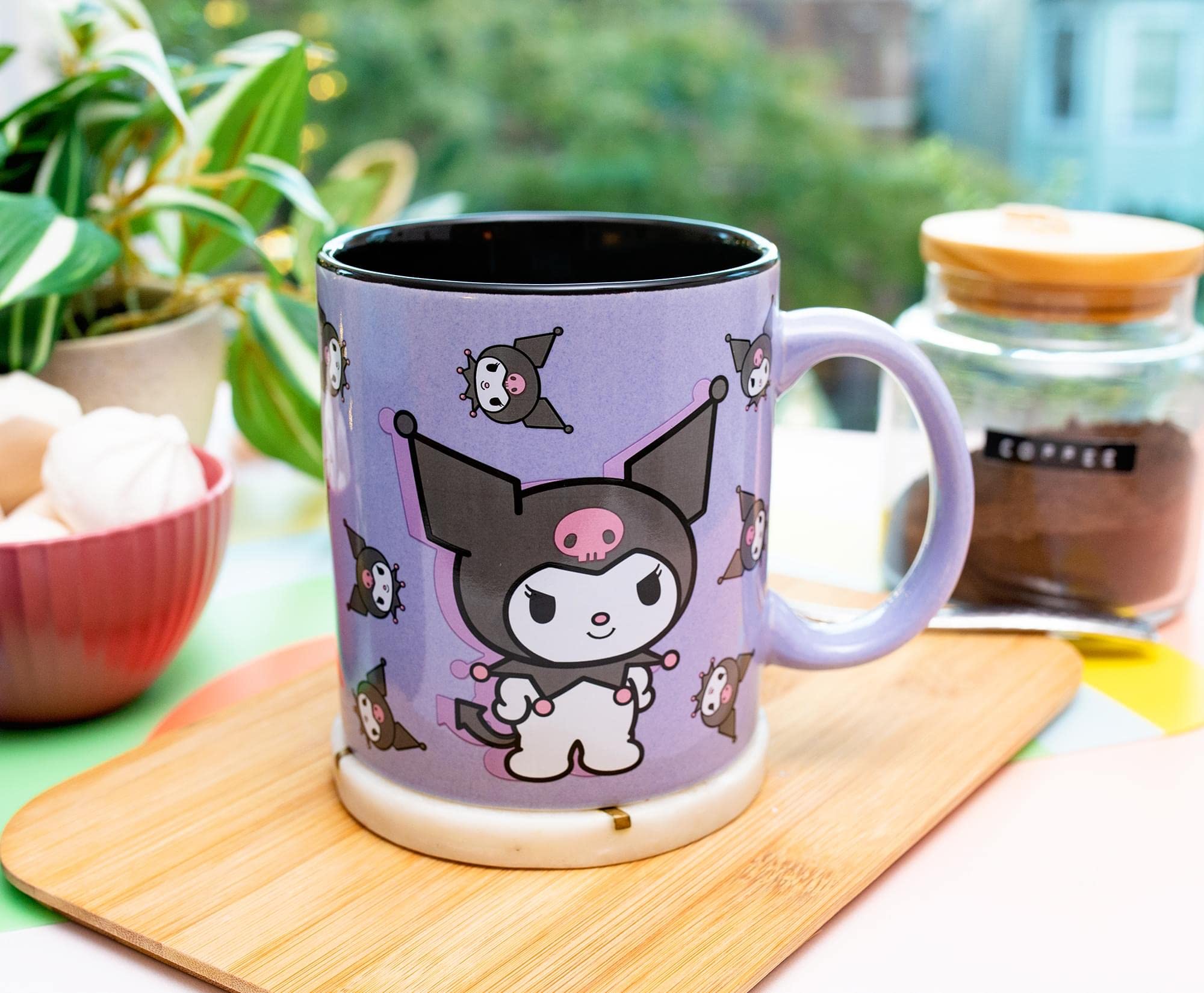 Foto 5 pulgar | Taza De Cerámica Toynk Sanrio Hello Kitty & Friends Kuromi Purple - Venta Internacional.