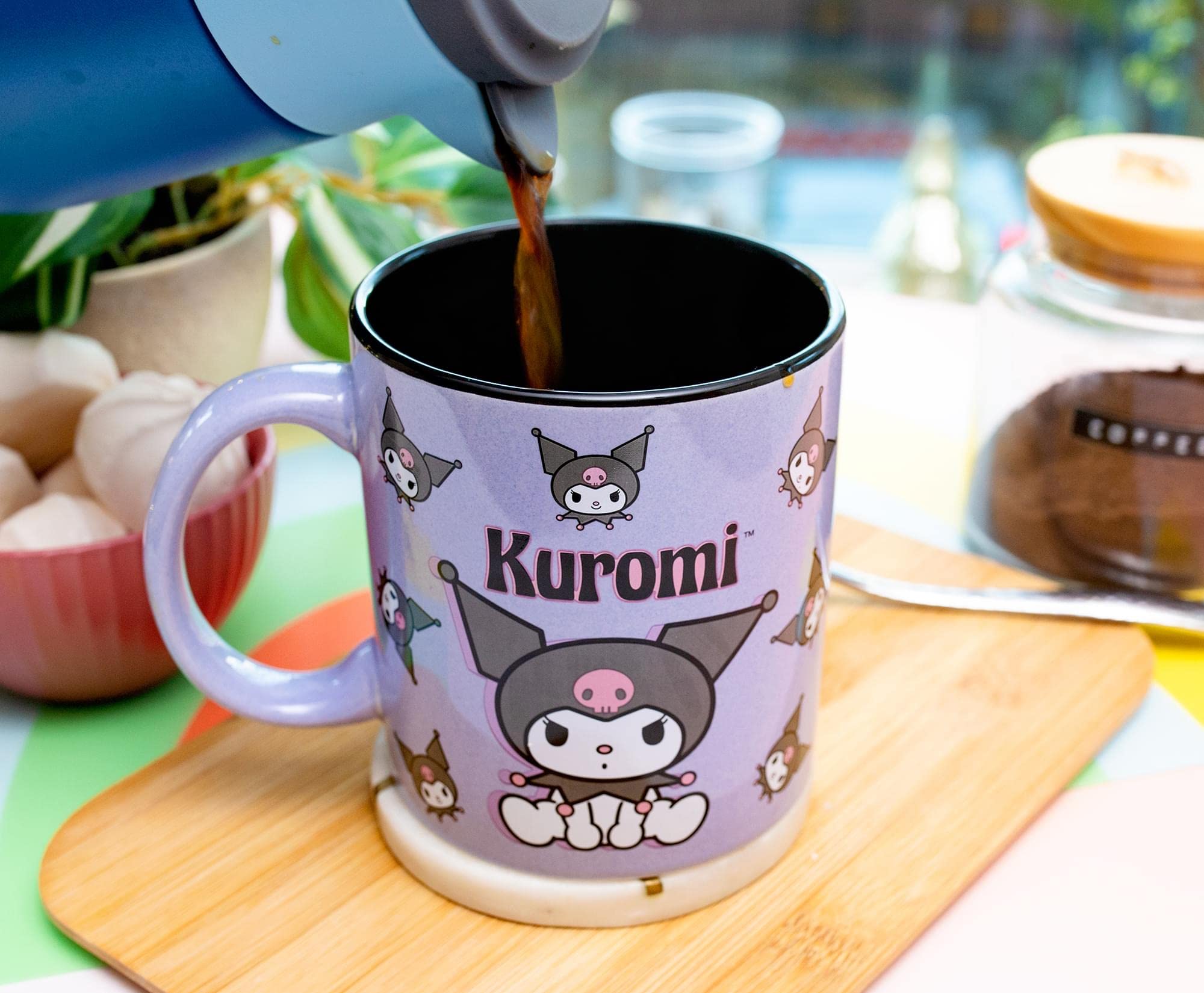 Foto 6 pulgar | Taza De Cerámica Toynk Sanrio Hello Kitty & Friends Kuromi Purple - Venta Internacional.