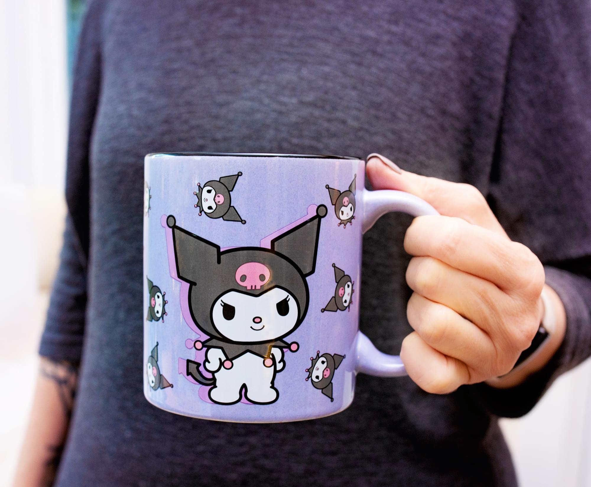 Foto 7 pulgar | Taza De Cerámica Toynk Sanrio Hello Kitty & Friends Kuromi Purple - Venta Internacional.