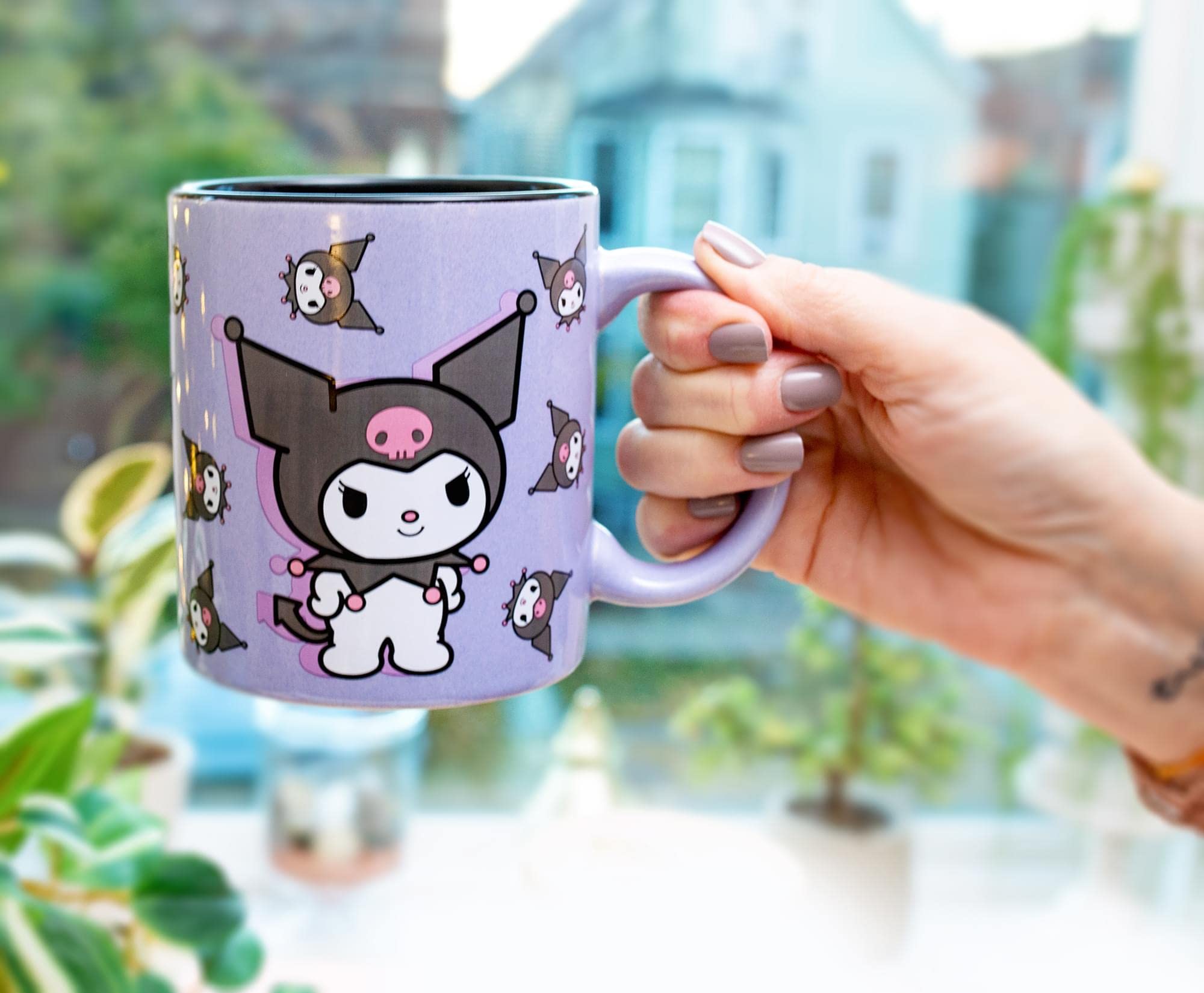 Foto 8 pulgar | Taza De Cerámica Toynk Sanrio Hello Kitty & Friends Kuromi Purple - Venta Internacional.