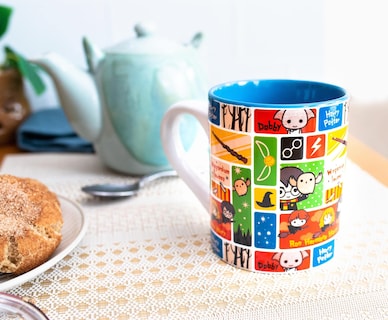 Foto 3 | Taza De Cerámica Plateada Con Personajes De Harry Potter Chibi De Buffalo, 400 Ml - Venta Internacional.