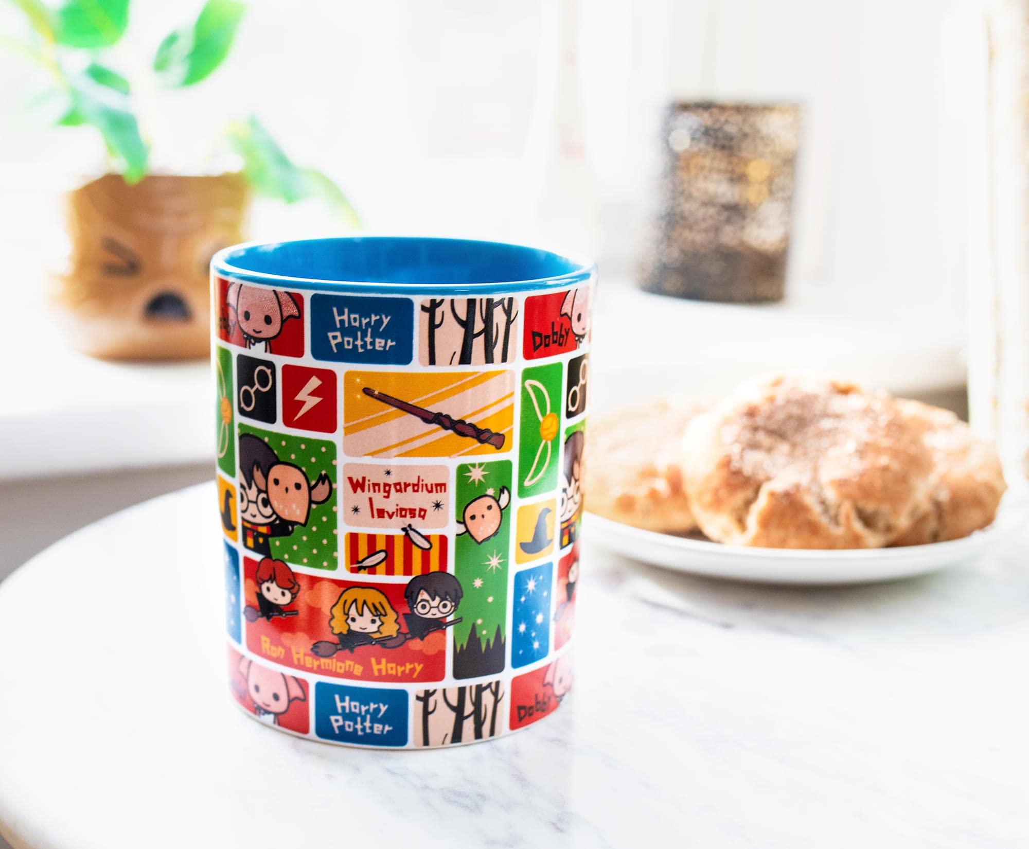 Foto 4 | Taza De Cerámica Plateada Con Personajes De Harry Potter Chibi De Buffalo, 400 Ml - Venta Internacional.