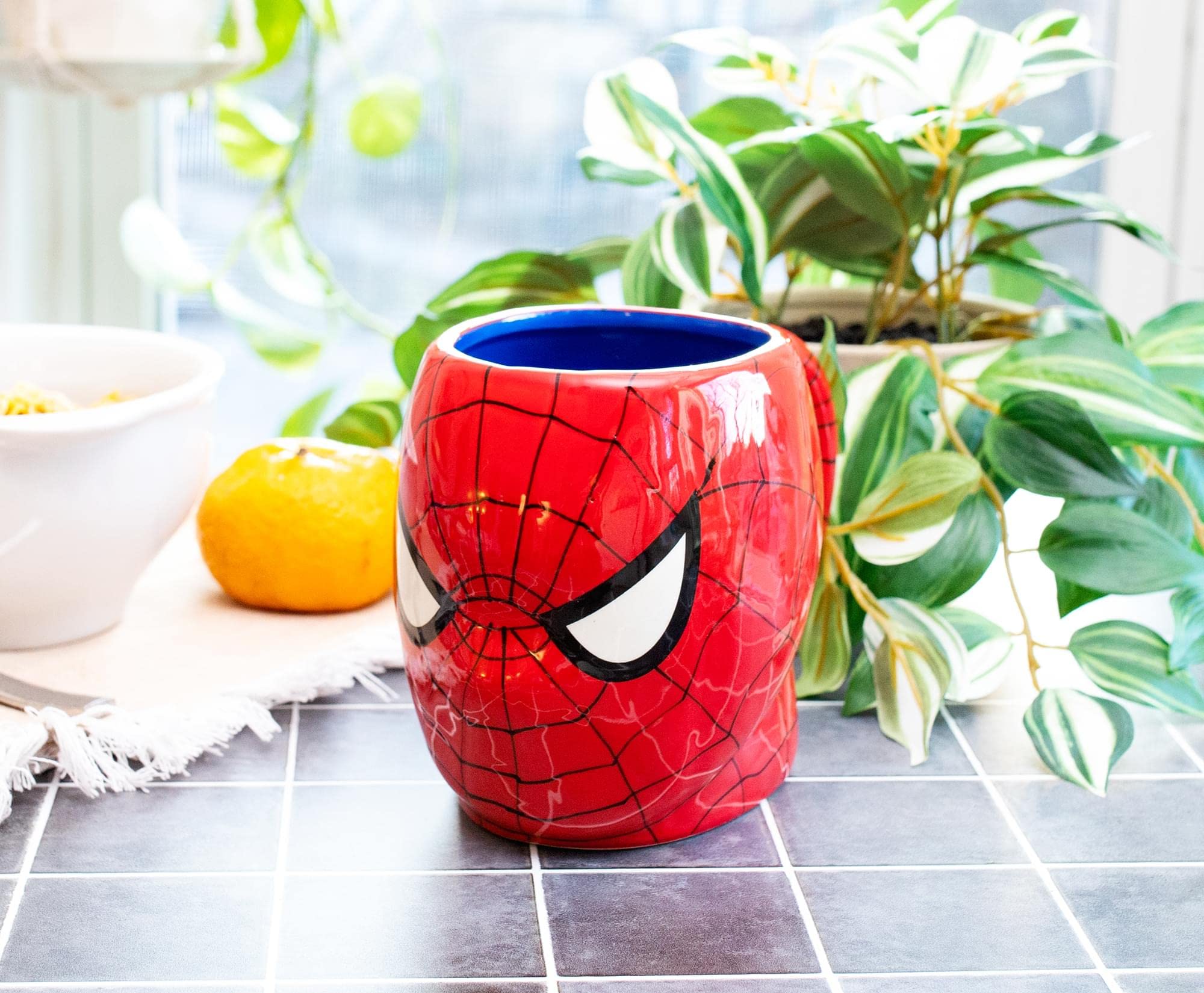 Foto 7 pulgar | Taza De Cerámica Plateada Con Diseño De Búfalo Marvel Spiderman Face 3d, 600 Ml - Venta Internacional.