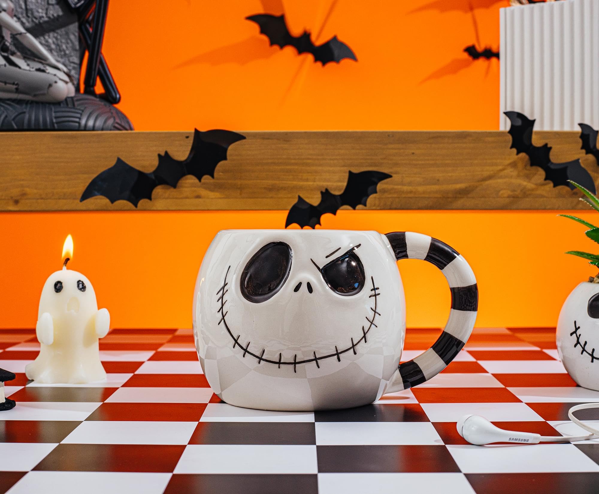 Foto 4 pulgar | Taza De Cerámica Plateada Buffalo Disney Nightmare Before Christmas - Venta Internacional.