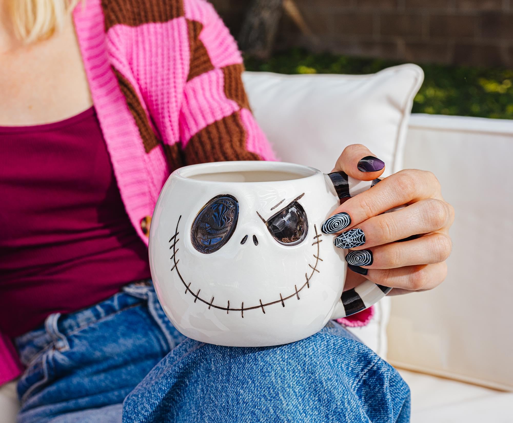 Foto 8 pulgar | Taza De Cerámica Plateada Buffalo Disney Nightmare Before Christmas - Venta Internacional.
