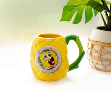 Foto 5 | Taza De Cerámica Silver Buffalo Spongebob Pineapple Window 590 Ml - Venta Internacional.
