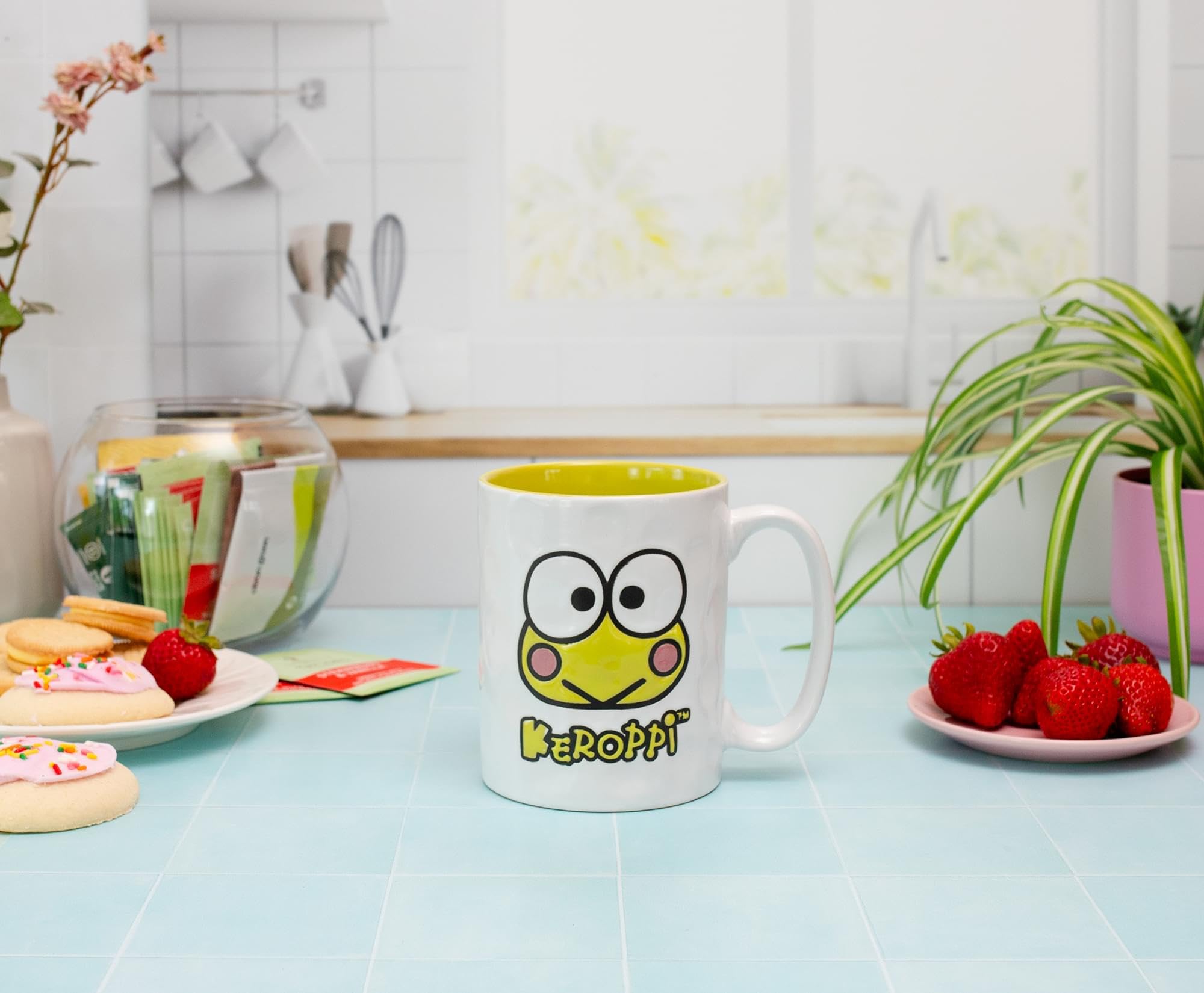 Foto 3 | Taza De Cerámica Facial Silver Buffalo Sanrio Keroppi, 500 Ml - Venta Internacional.