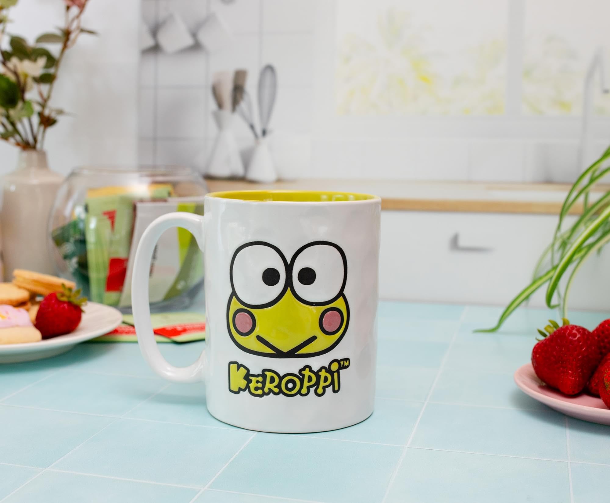 Foto 5 pulgar | Taza De Cerámica Facial Silver Buffalo Sanrio Keroppi, 500 Ml - Venta Internacional.