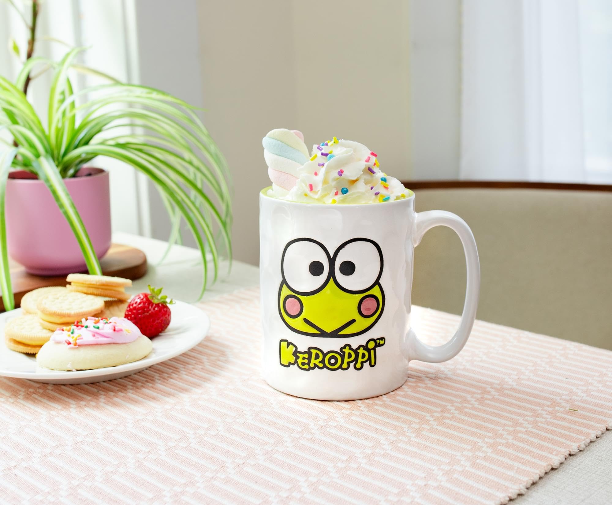 Foto 7 | Taza De Cerámica Facial Silver Buffalo Sanrio Keroppi, 500 Ml - Venta Internacional.