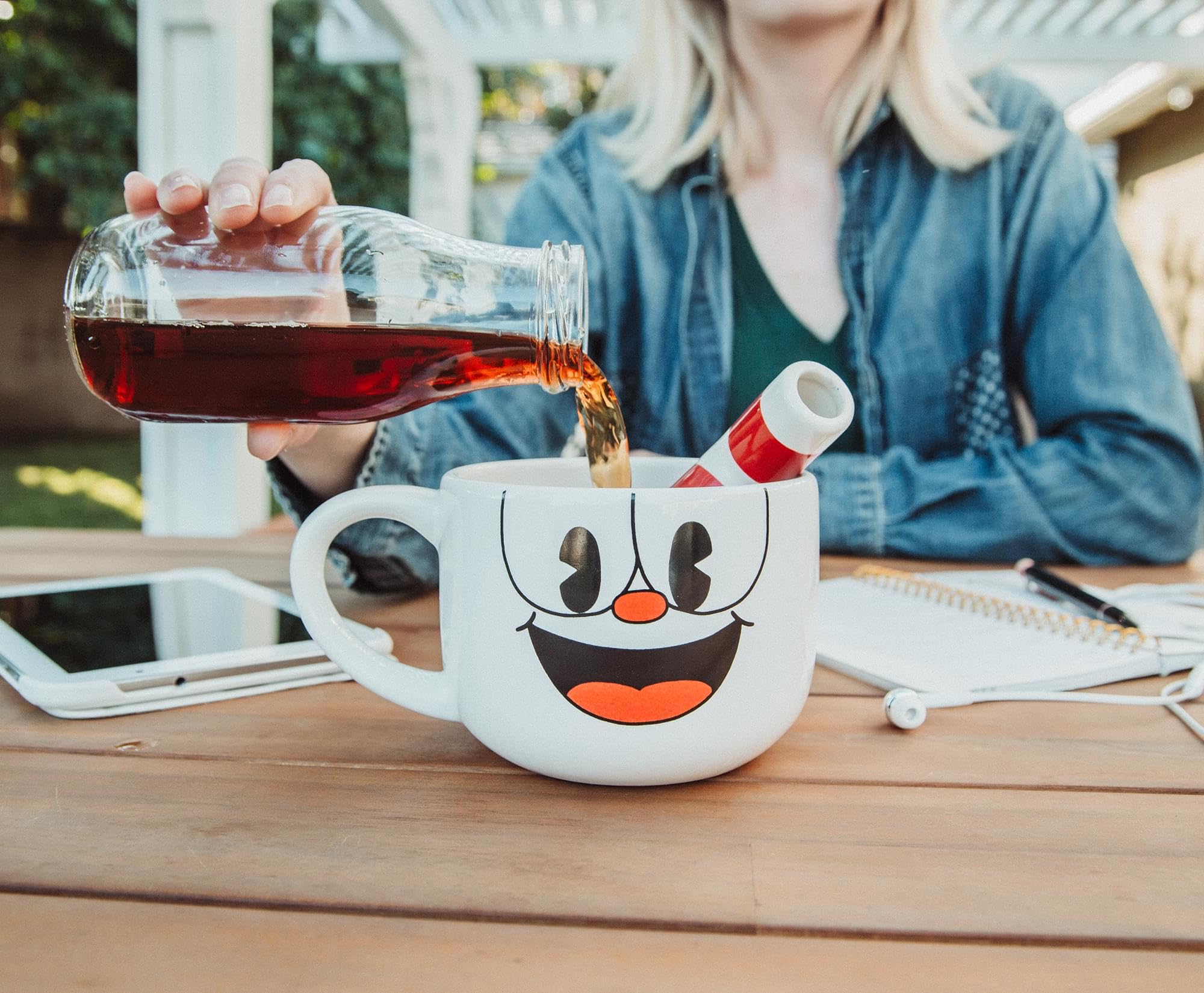 Foto 5 | Taza De Café Toynk Cuphead De Cerámica Con Pajita, 600 Ml - Venta Internacional.