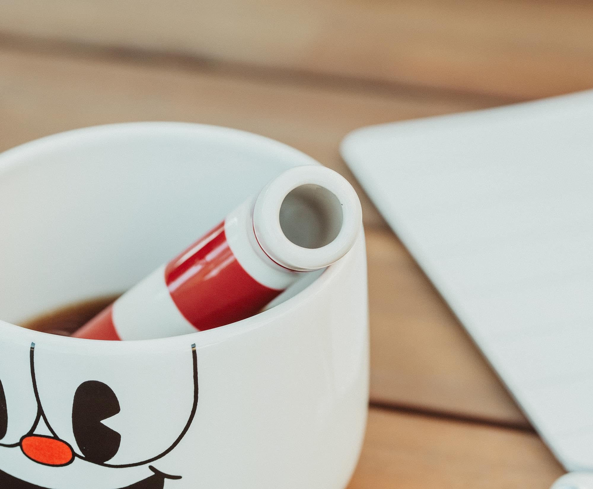 Foto 7 | Taza De Café Toynk Cuphead De Cerámica Con Pajita, 600 Ml - Venta Internacional.