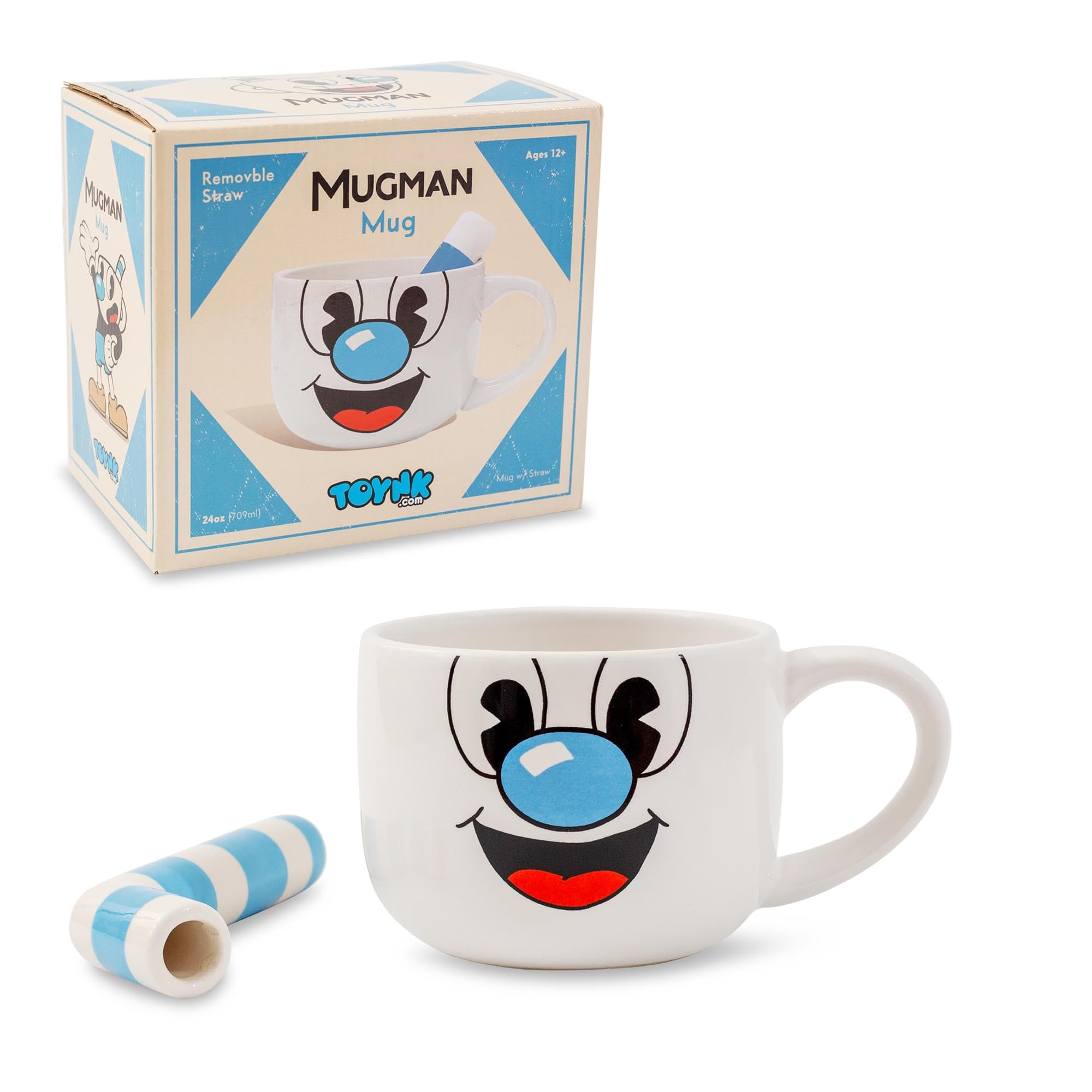 Foto 3 pulgar | Taza De Café Toynk Cuphead Mugman De Cerámica Con Pajita, 600 Ml - Venta Internacional.
