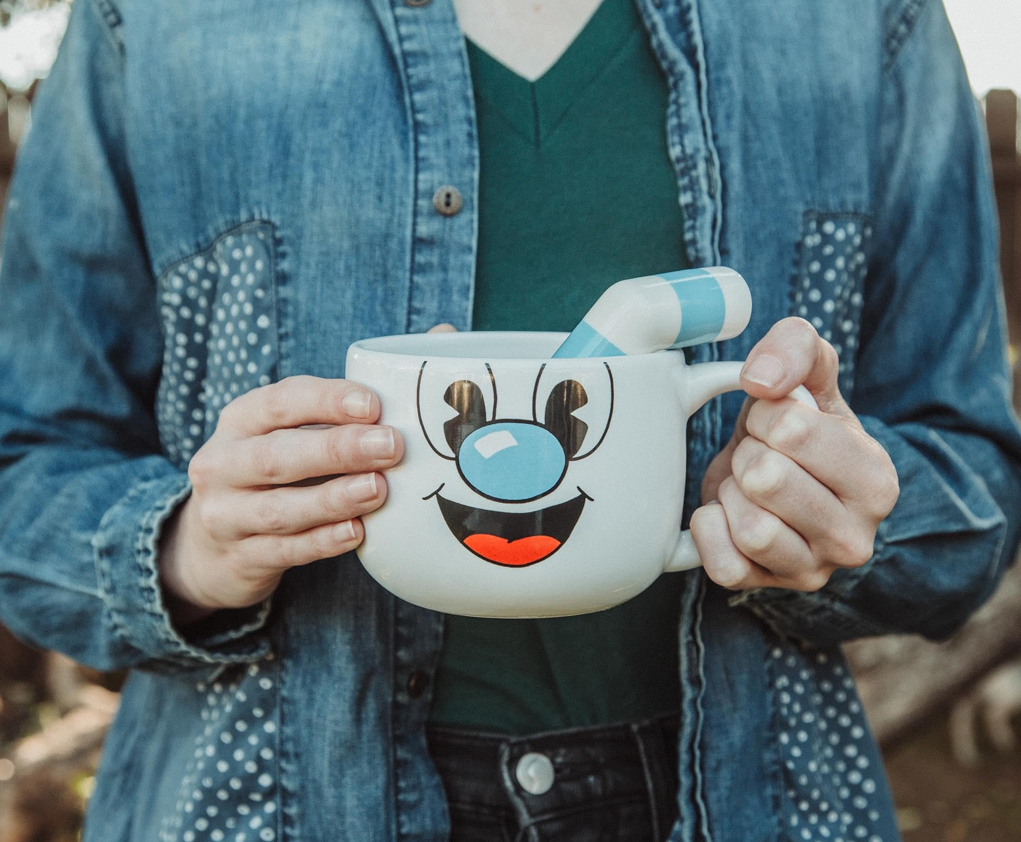 Foto 4 | Taza De Café Toynk Cuphead Mugman De Cerámica Con Pajita, 600 Ml - Venta Internacional.