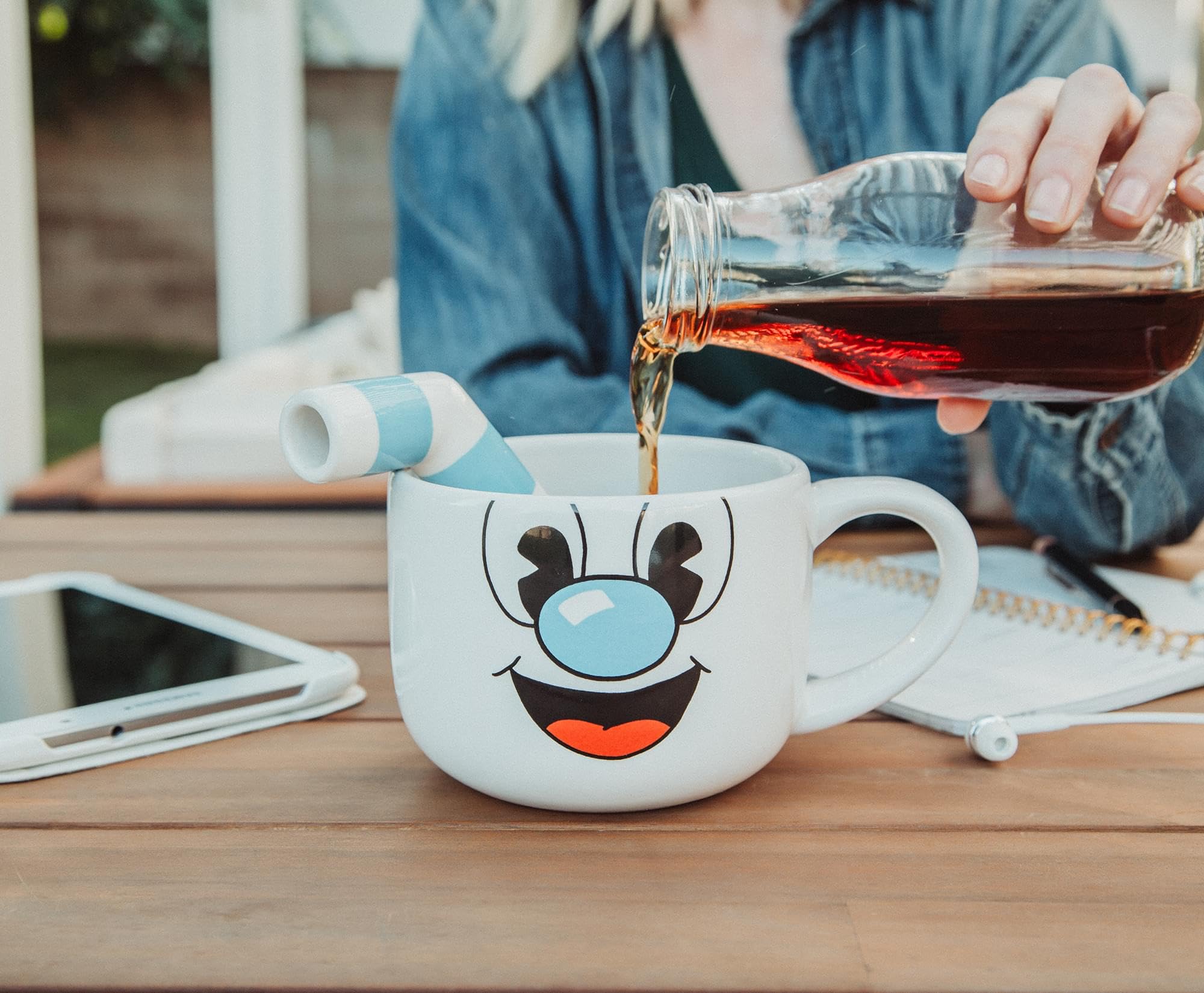 Foto 6 pulgar | Taza De Café Toynk Cuphead Mugman De Cerámica Con Pajita, 600 Ml - Venta Internacional.