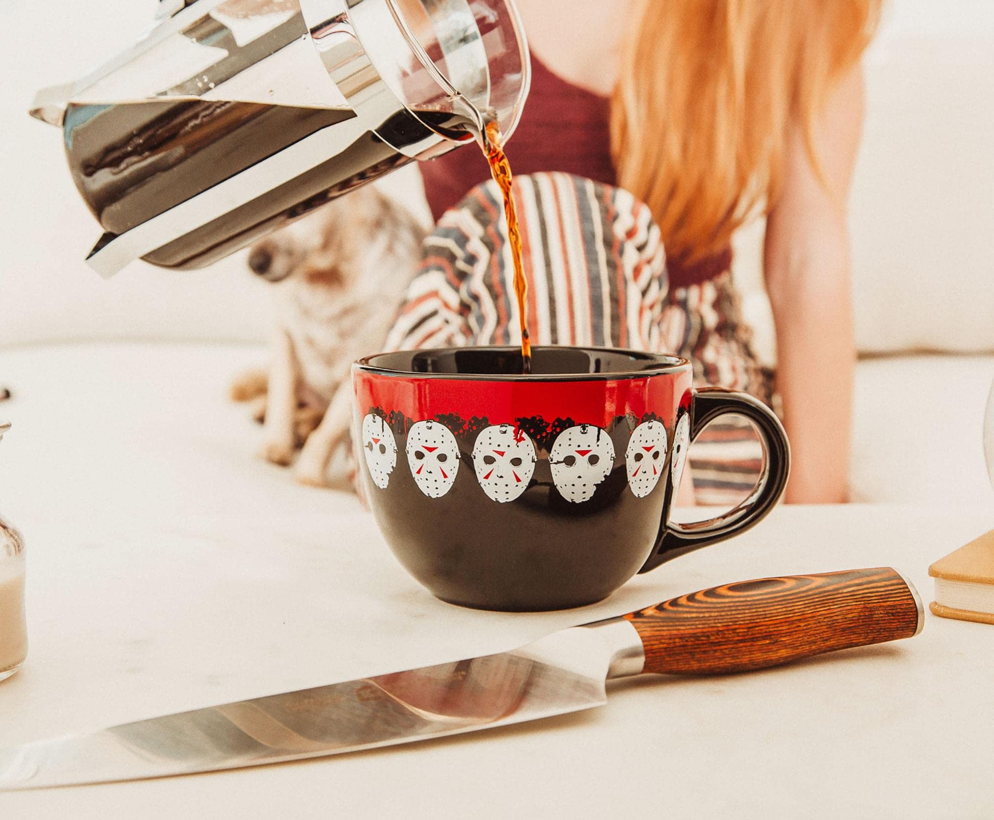 Foto 3 | Taza De Sopa Silver Buffalo Friday The 13th Jason Mask 700 Ml - Venta Internacional.