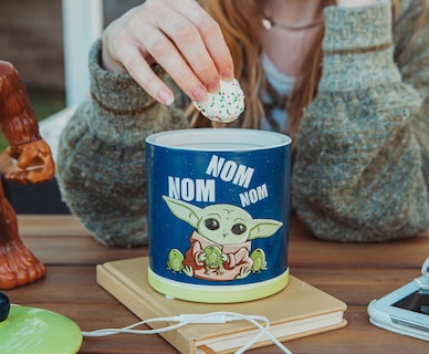 Foto 5 | Tarro Para Galletas Y Aperitivos Silver Buffalo Star Wars Grogu, Tamaño Grande - Venta Internacional.
