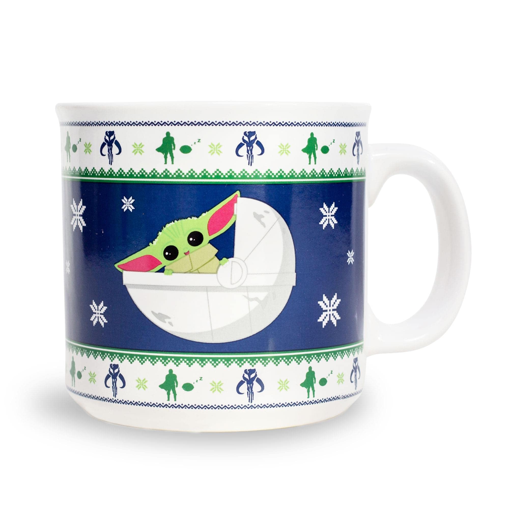 Foto 2 pulgar | Taza Camper De Cerámica Plateada Con Diseño De Buffalo Star Wars The Mandalorian Grogu - Venta Internacional.
