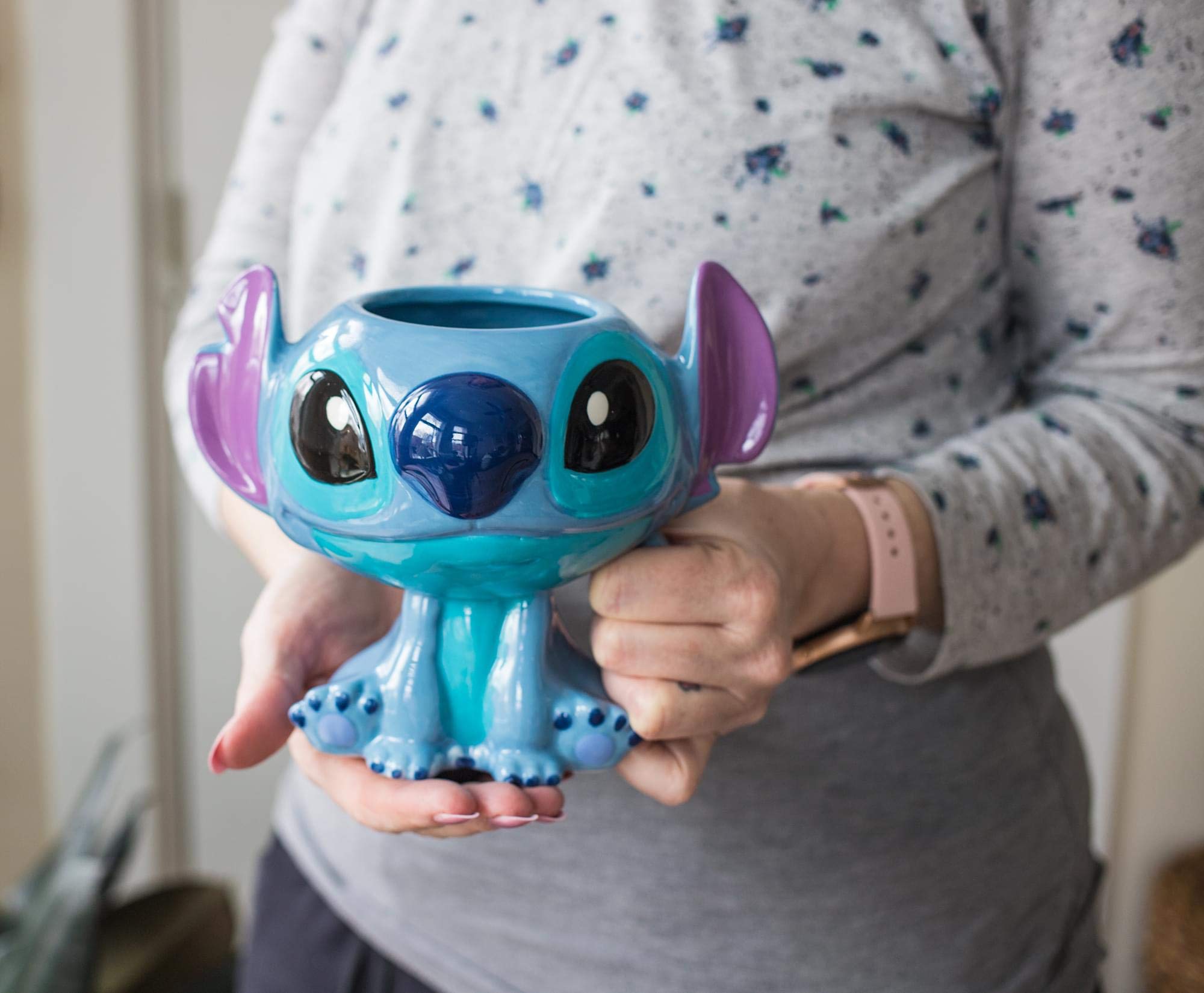 Foto 6 pulgar | Taza Disney Lilo & Stitch Cerámica Esculpida 450 Ml - Venta Internacional