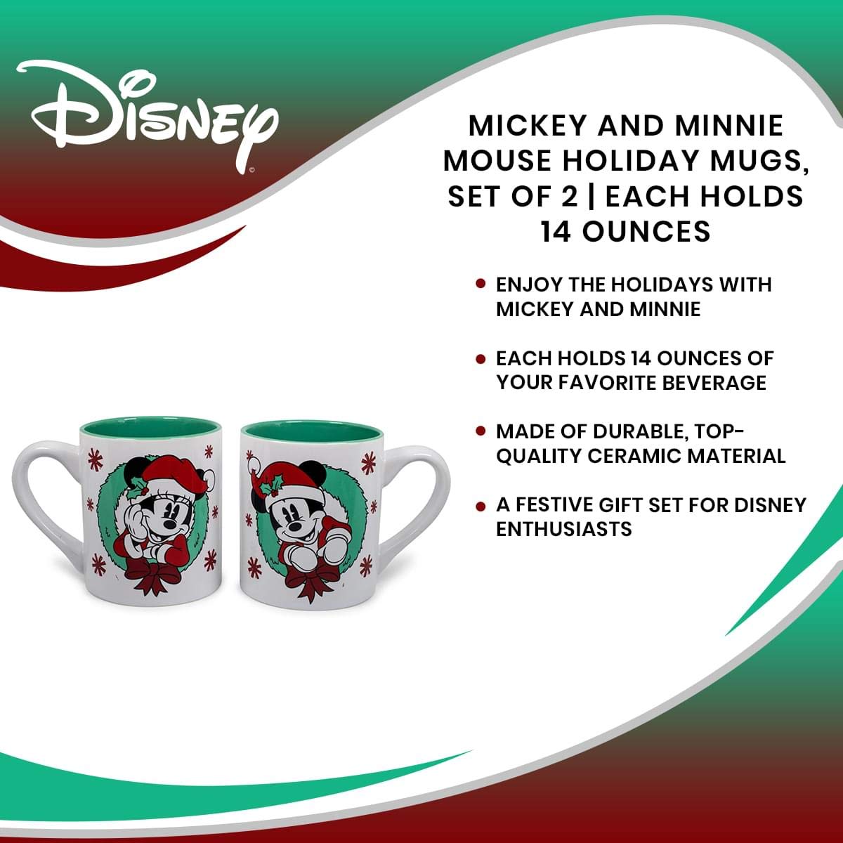 Foto 7 | Tazas Silver Buffalo Mickey y Minnie Mouse 414ml - Venta Internacional