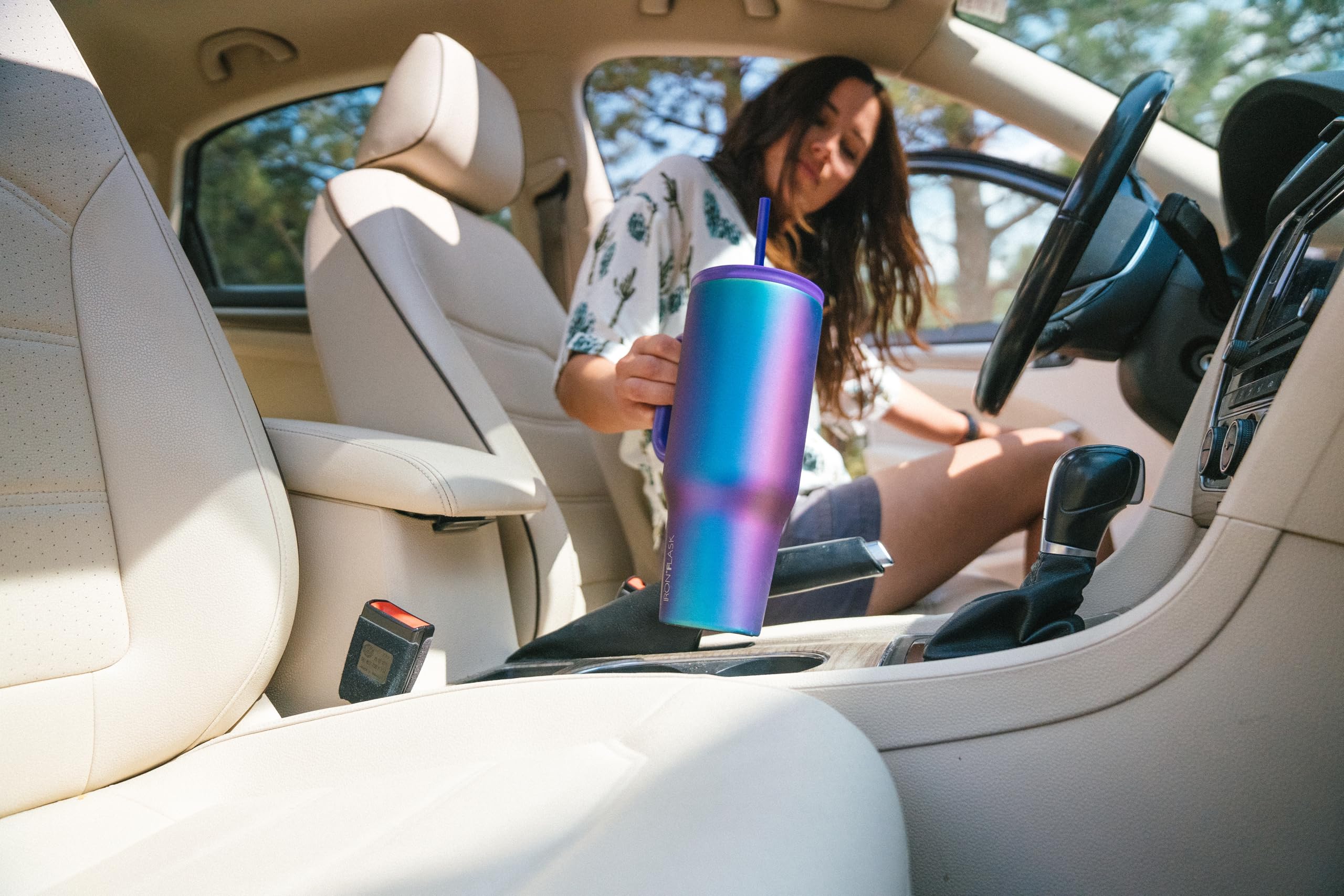 Foto 7 | Taza Aislante Iron °flask Copilot Con Pajita Y Tapa Abatible, 950 Ml - Venta Internacional.