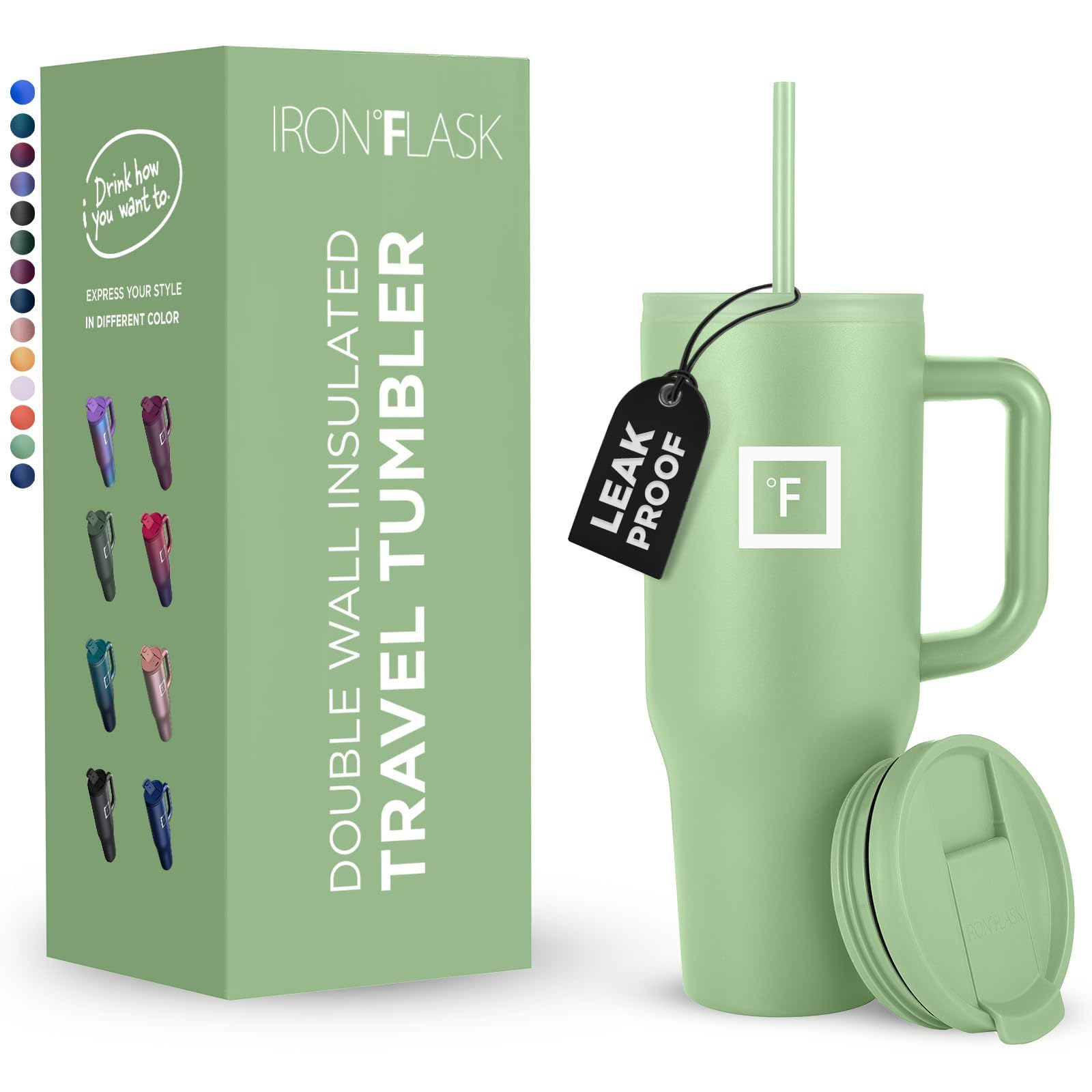 Foto 1 | Taza Aislante Iron °flask Copilot Con Pajita Y Tapa Abatible, 950 Ml - Venta Internacional.